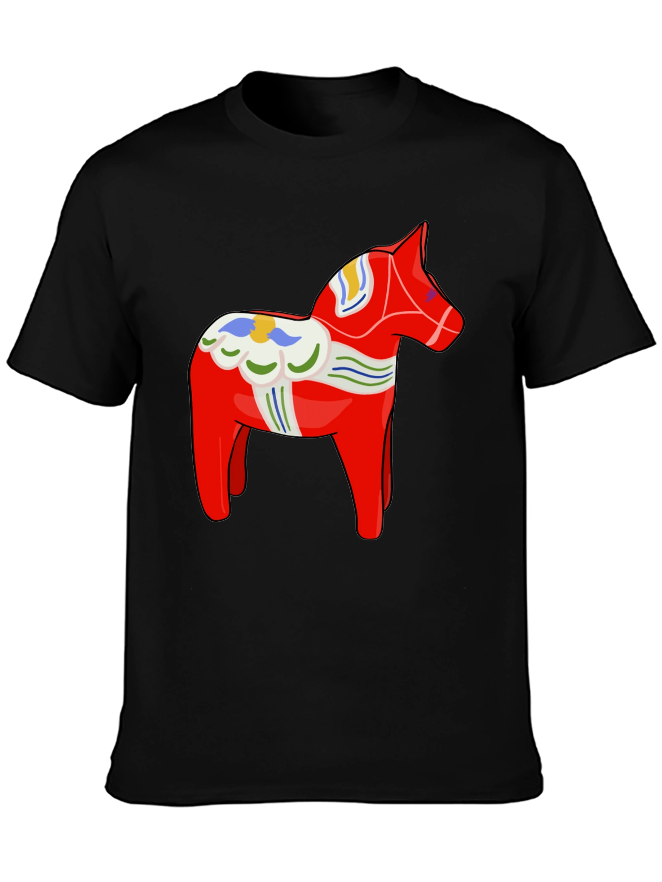 Dala Horse Graphic Tee - Black