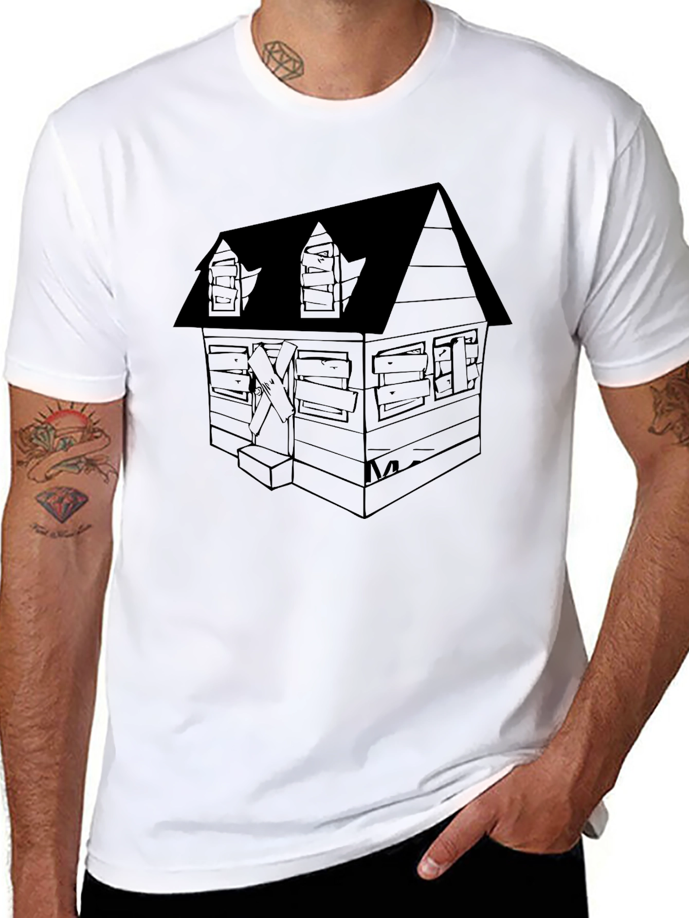 Creepy Cabin Graphic T-Shirt