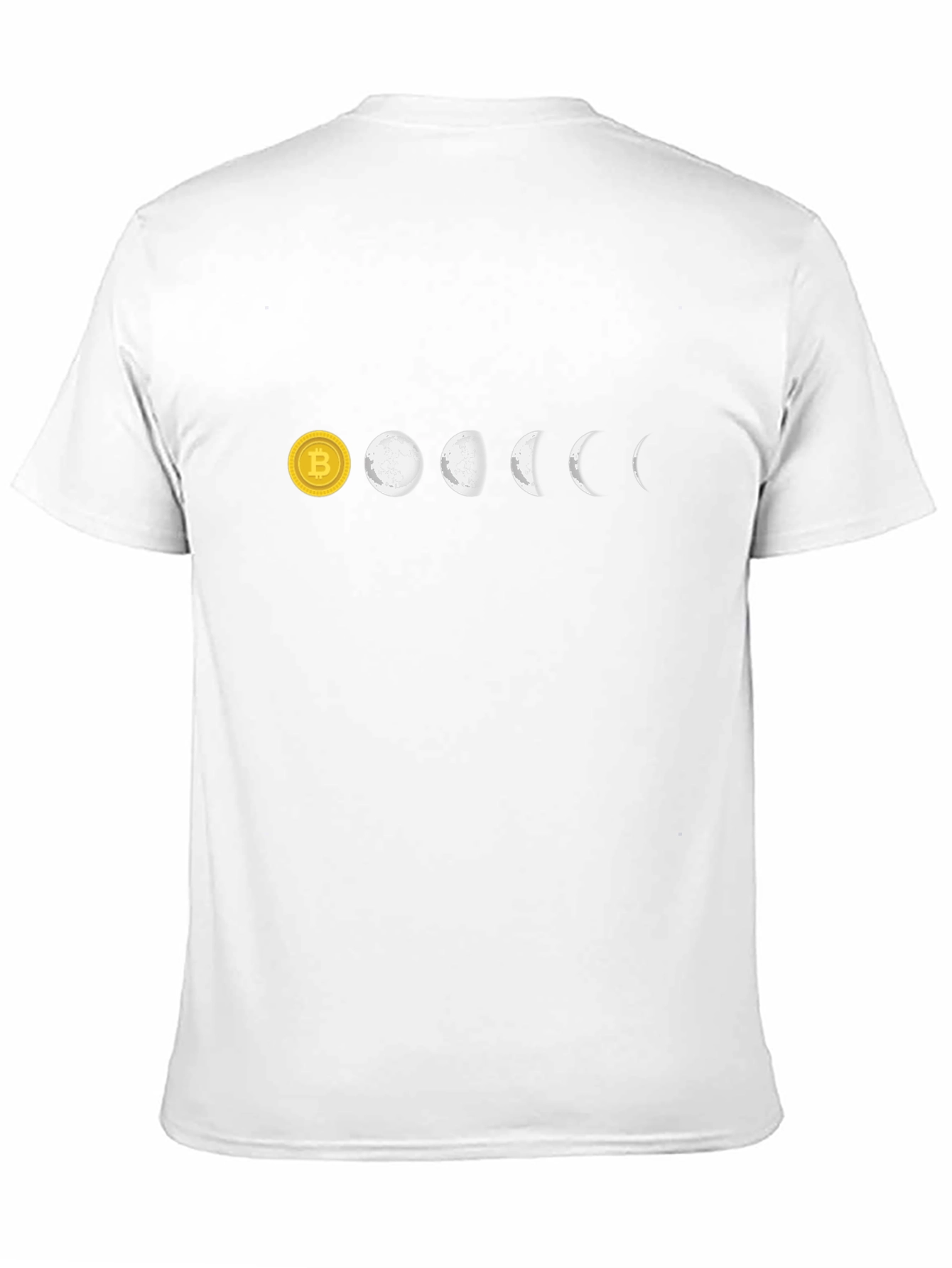 Bitcoin Moon Phases Black T-Shirt Crypto HODL Tee