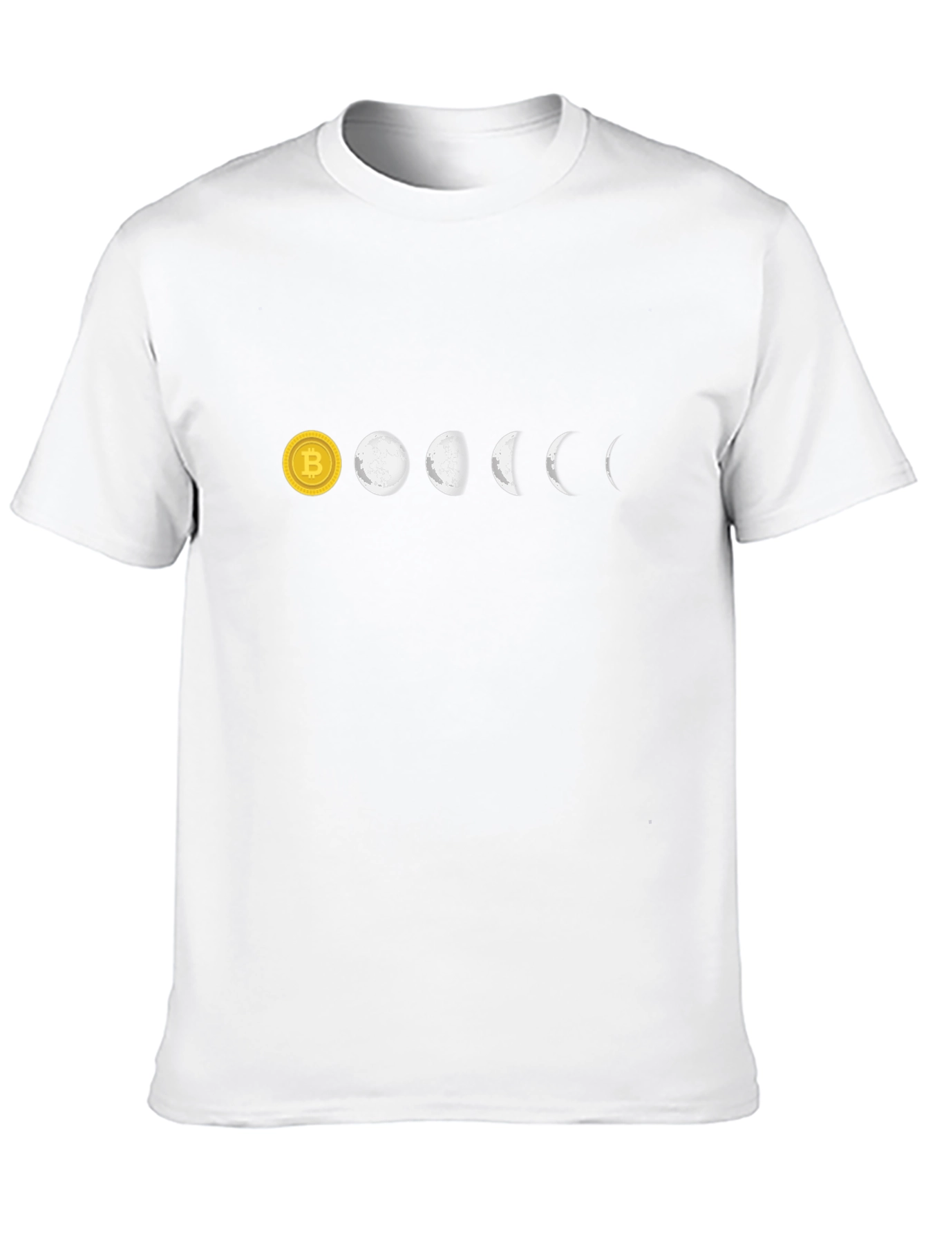Bitcoin Moon Phases Black T-Shirt Crypto HODL Tee