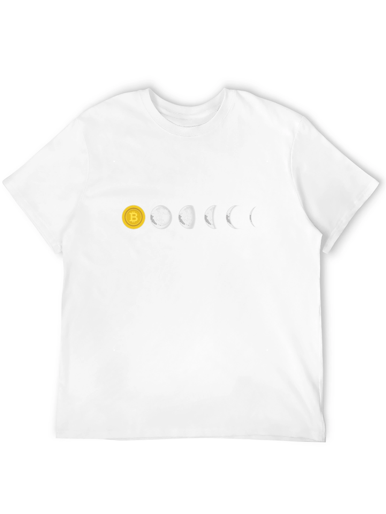 Bitcoin Moon Phases Black T-Shirt Crypto HODL Tee