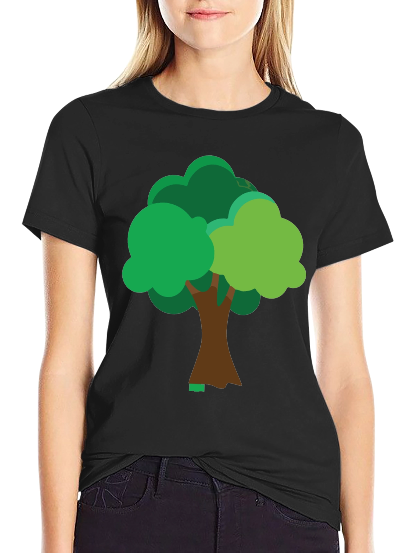 Fun Tree Graphic Tee - Casual Black T-Shirt