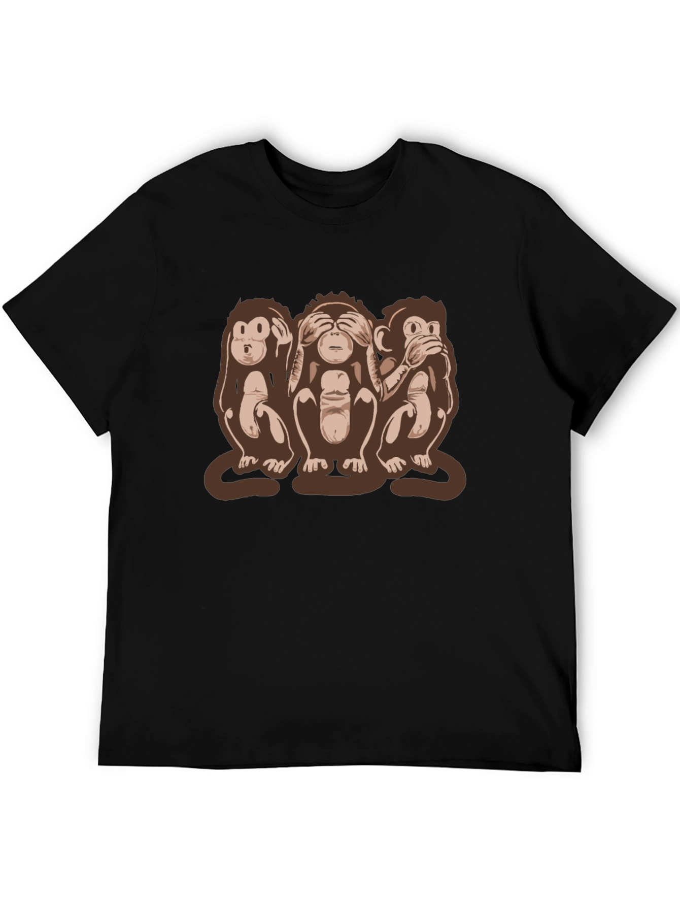 Hear See Speak No Evil Monkey Graphic Tee