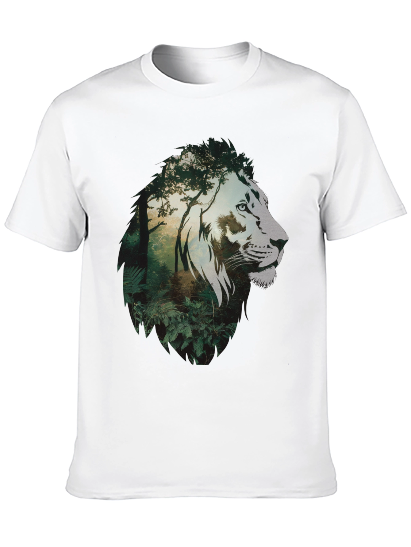 Lion Jungle Graphic Tee - Mens Black T-Shirt
