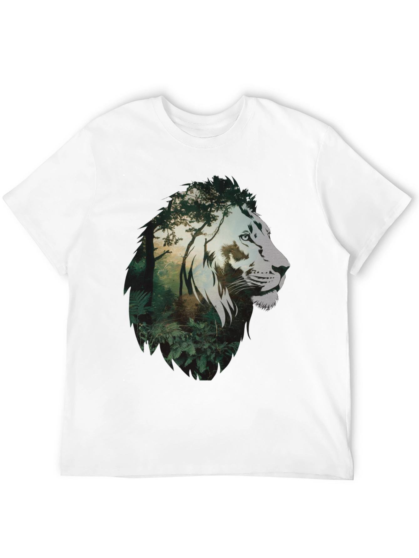 Lion Jungle Graphic Tee - Mens Black T-Shirt