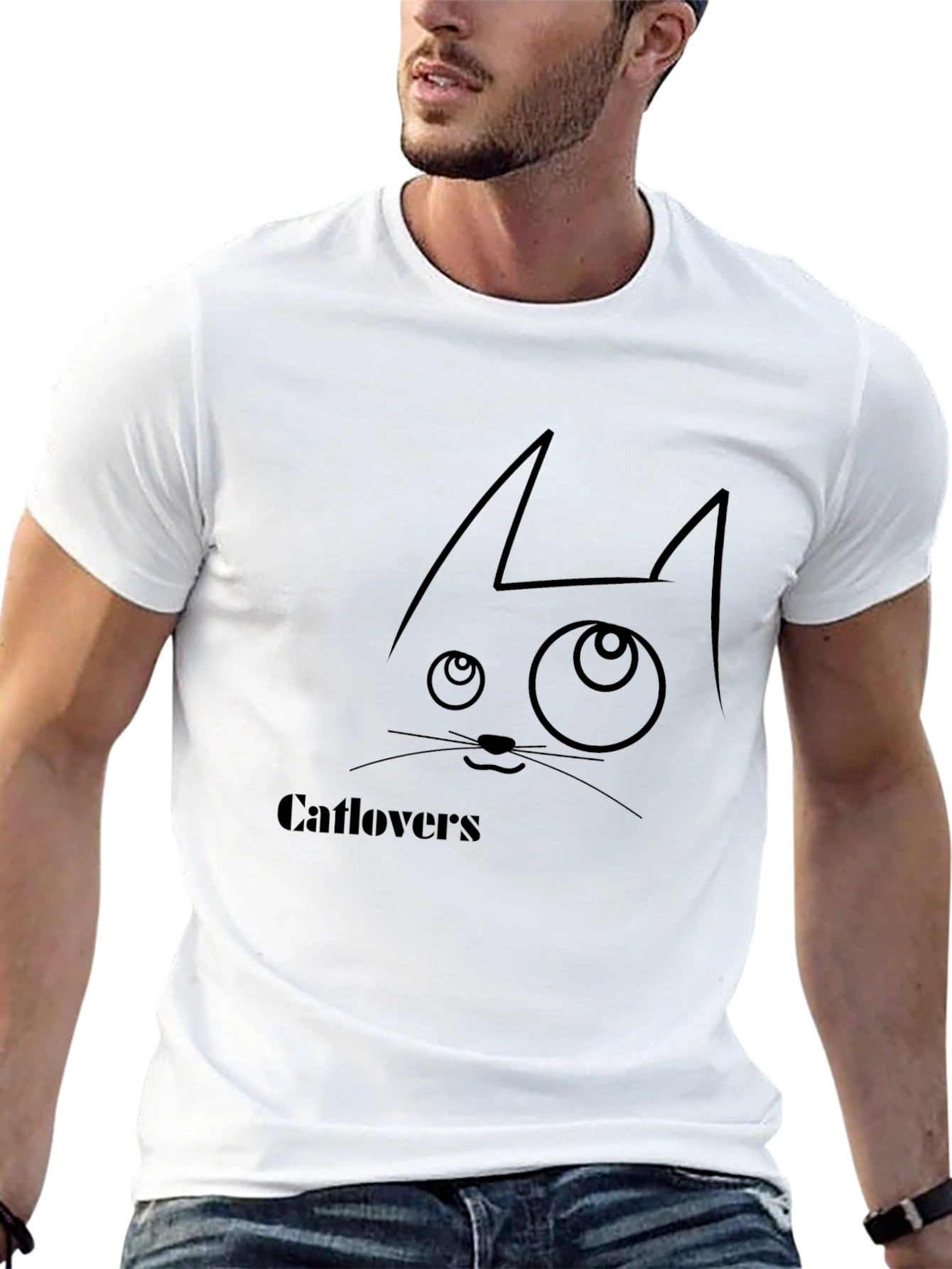 Catlovers Graphic Tee - Black