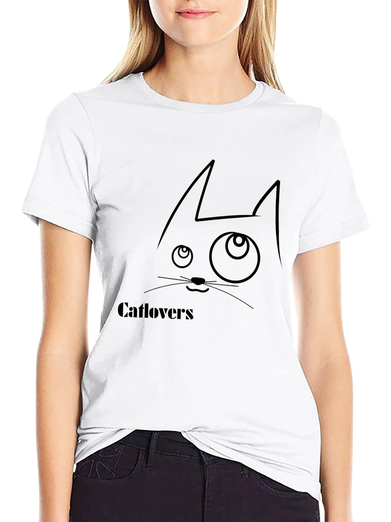 Catlovers Graphic Tee - Black