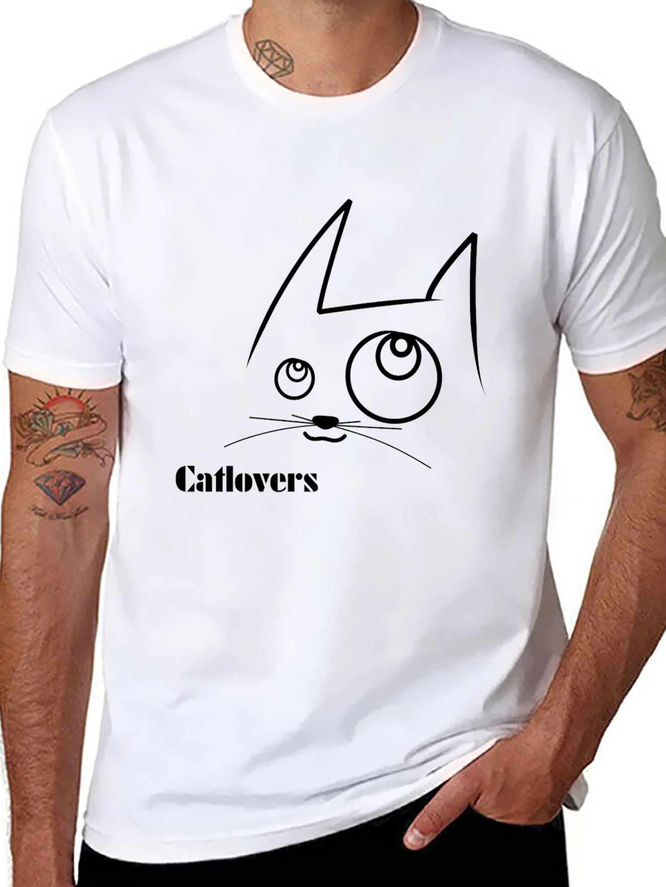 Catlovers Graphic Tee - Black
