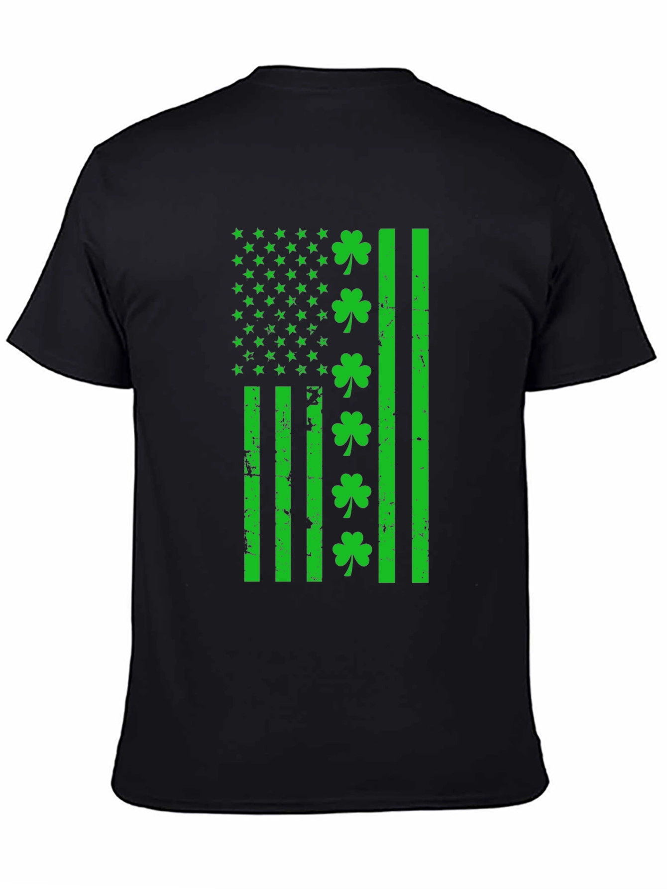 St. Patricks Day Shamrock Flag Graphic T-Shirt