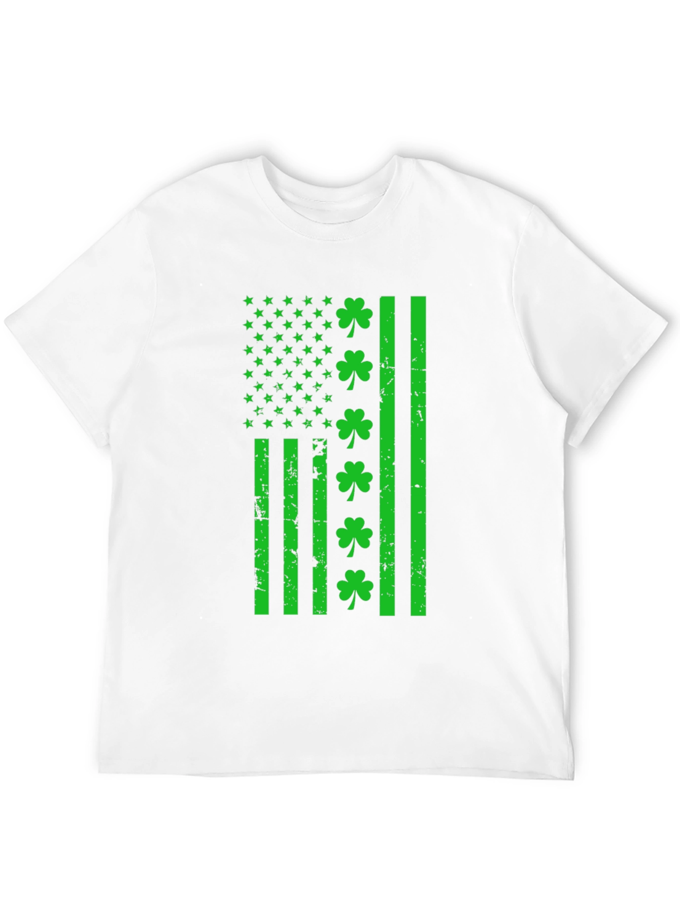St. Patricks Day Shamrock Flag Graphic T-Shirt