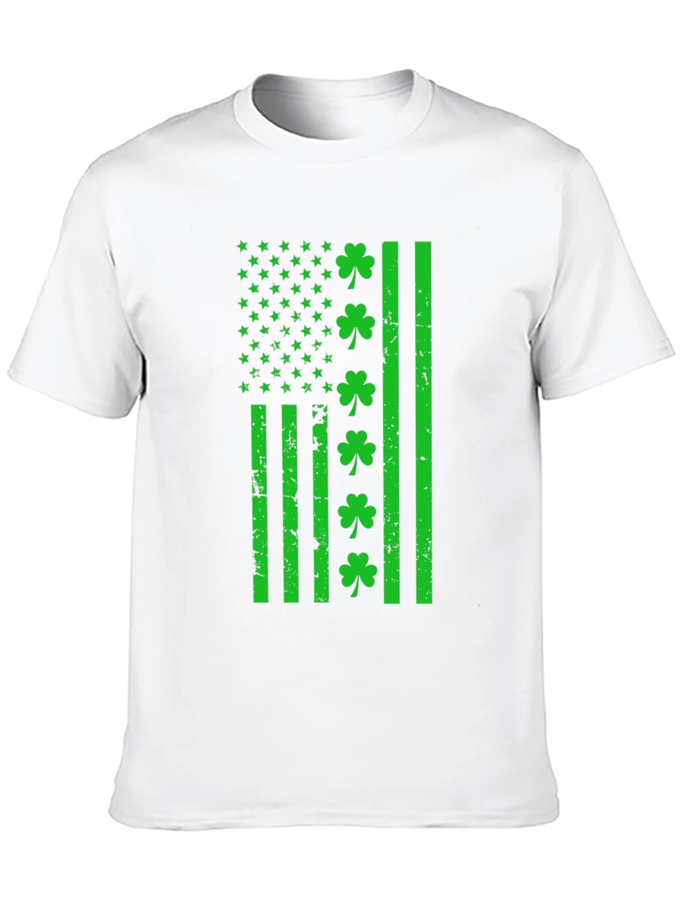 St. Patricks Day Shamrock Flag Graphic T-Shirt