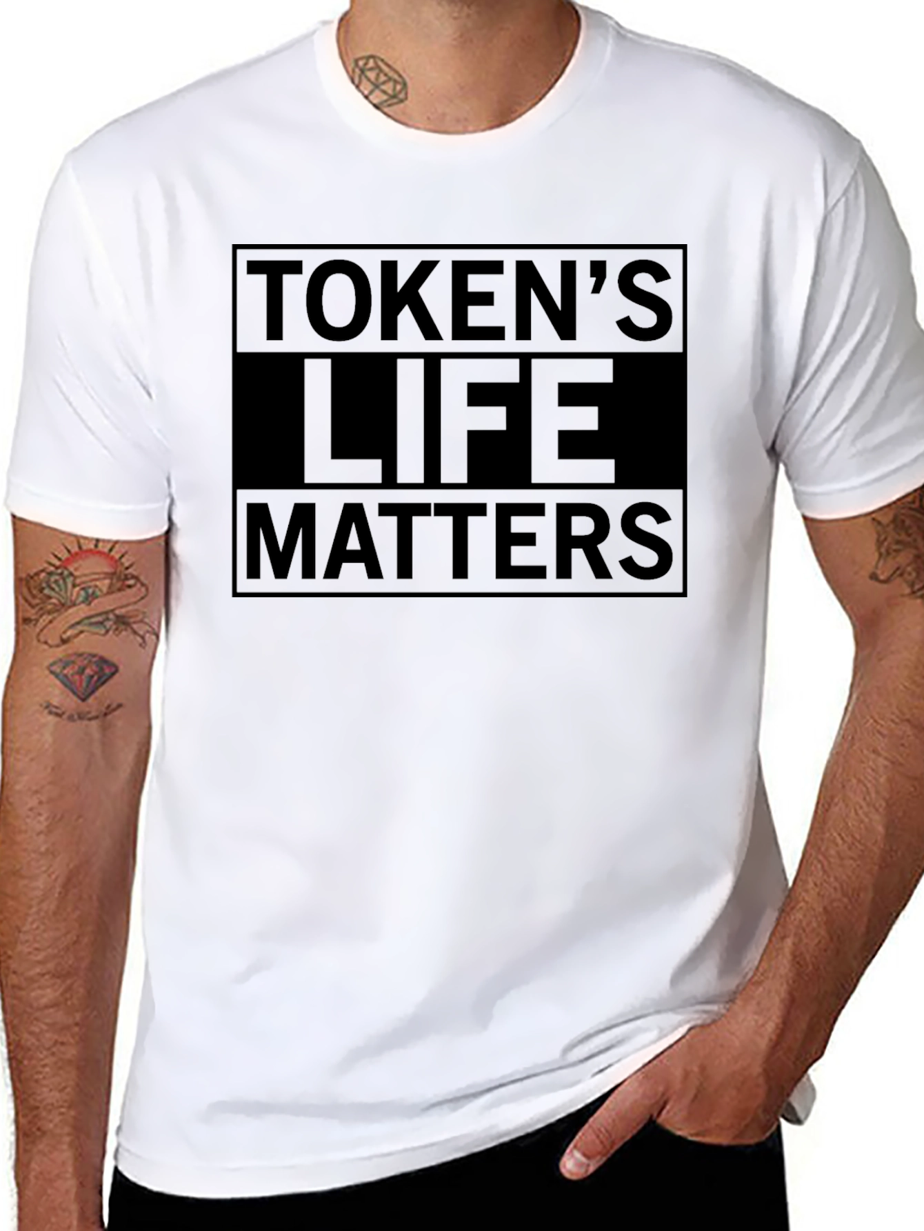 Tokens Life Matters Black Graphic T-Shirt