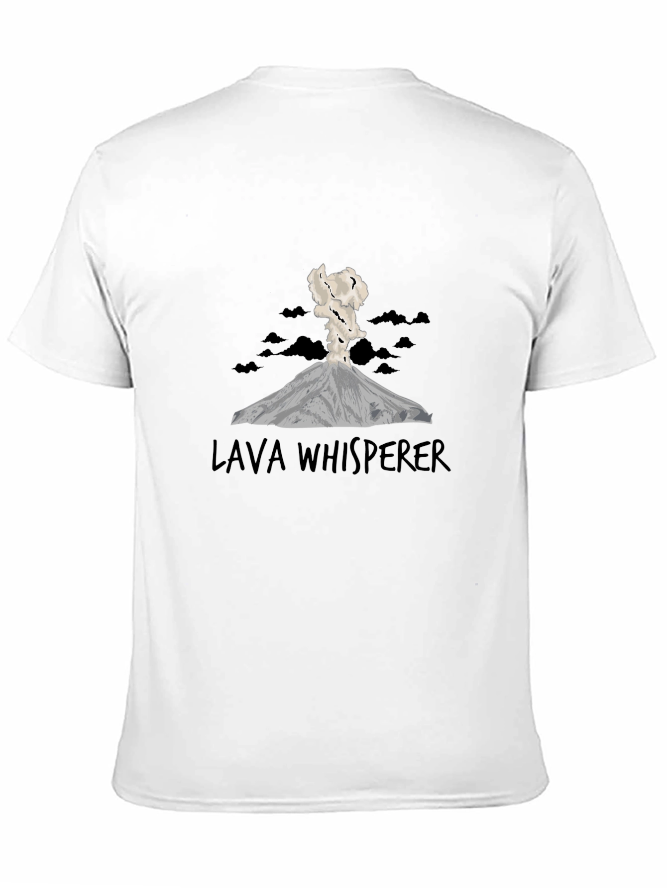 Lava Whisperer Graphic T-Shirt - Erupting Volcano Design