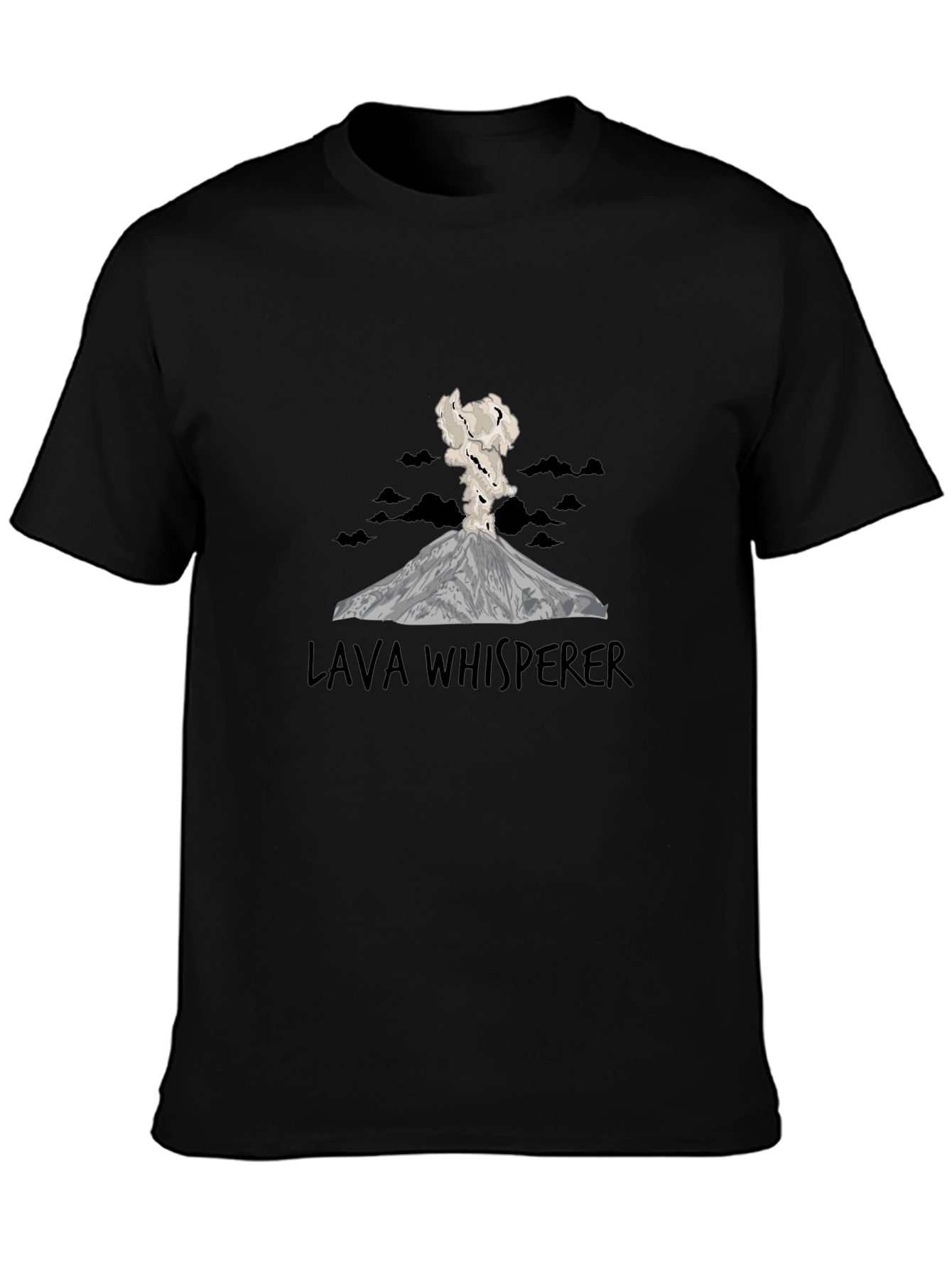 Lava Whisperer Graphic T-Shirt - Erupting Volcano Design