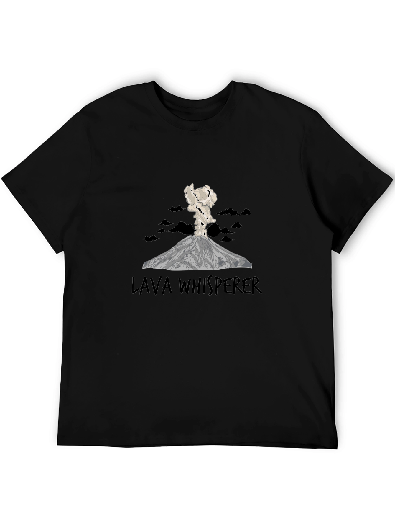 Lava Whisperer Graphic T-Shirt - Erupting Volcano Design
