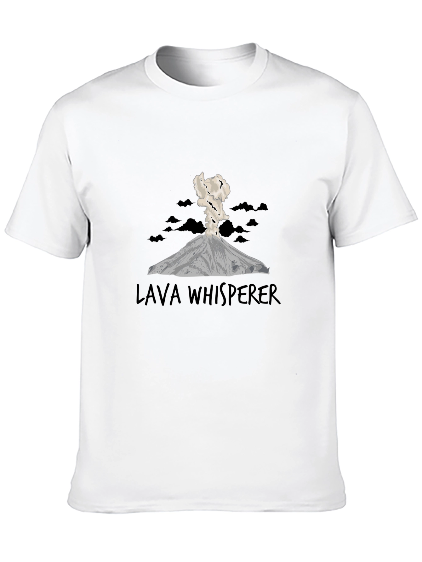 Lava Whisperer Graphic T-Shirt - Erupting Volcano Design