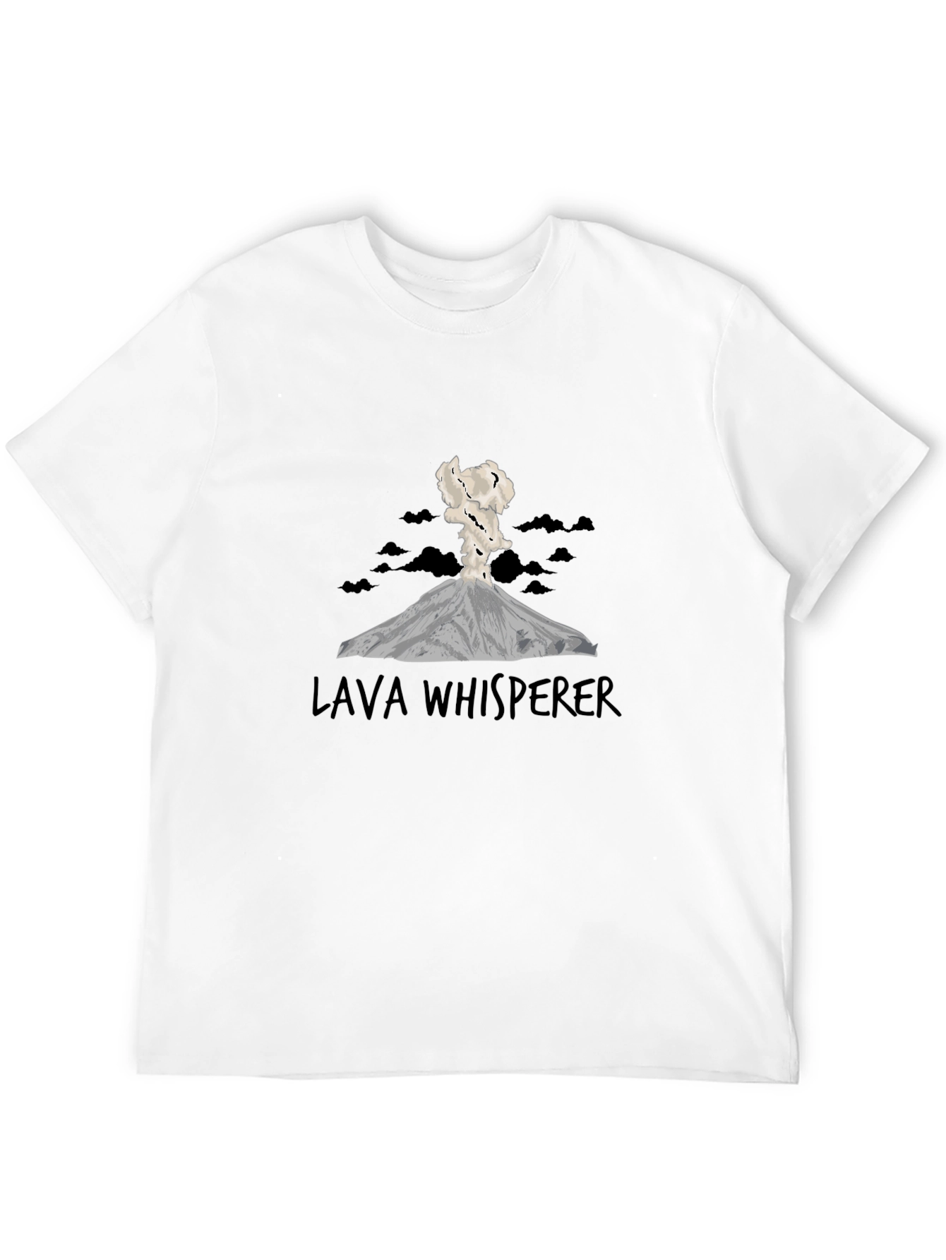 Lava Whisperer Graphic T-Shirt - Erupting Volcano Design