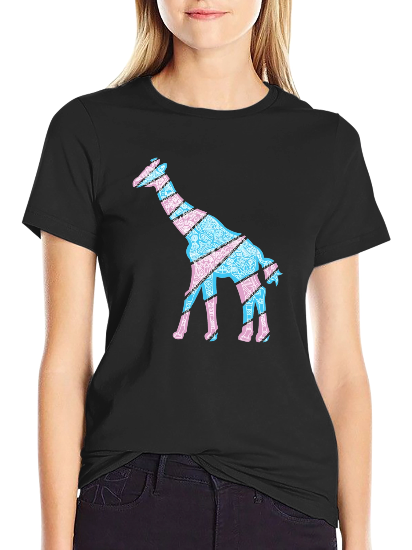 Giraffe Graphic Tee - Trendy Animal T-Shirt