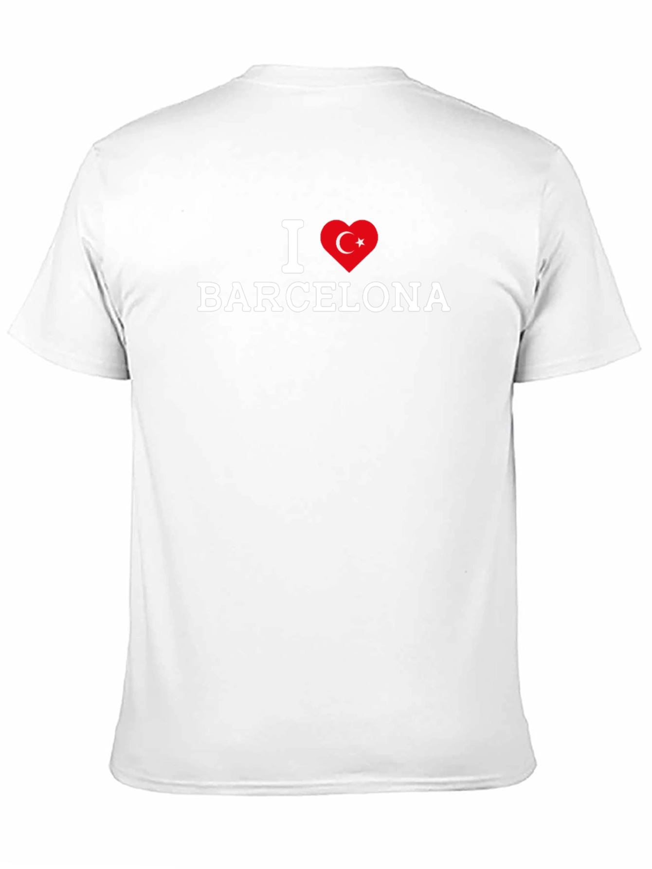 I Love Barcelona Turkey Flag Heart T-Shirt
