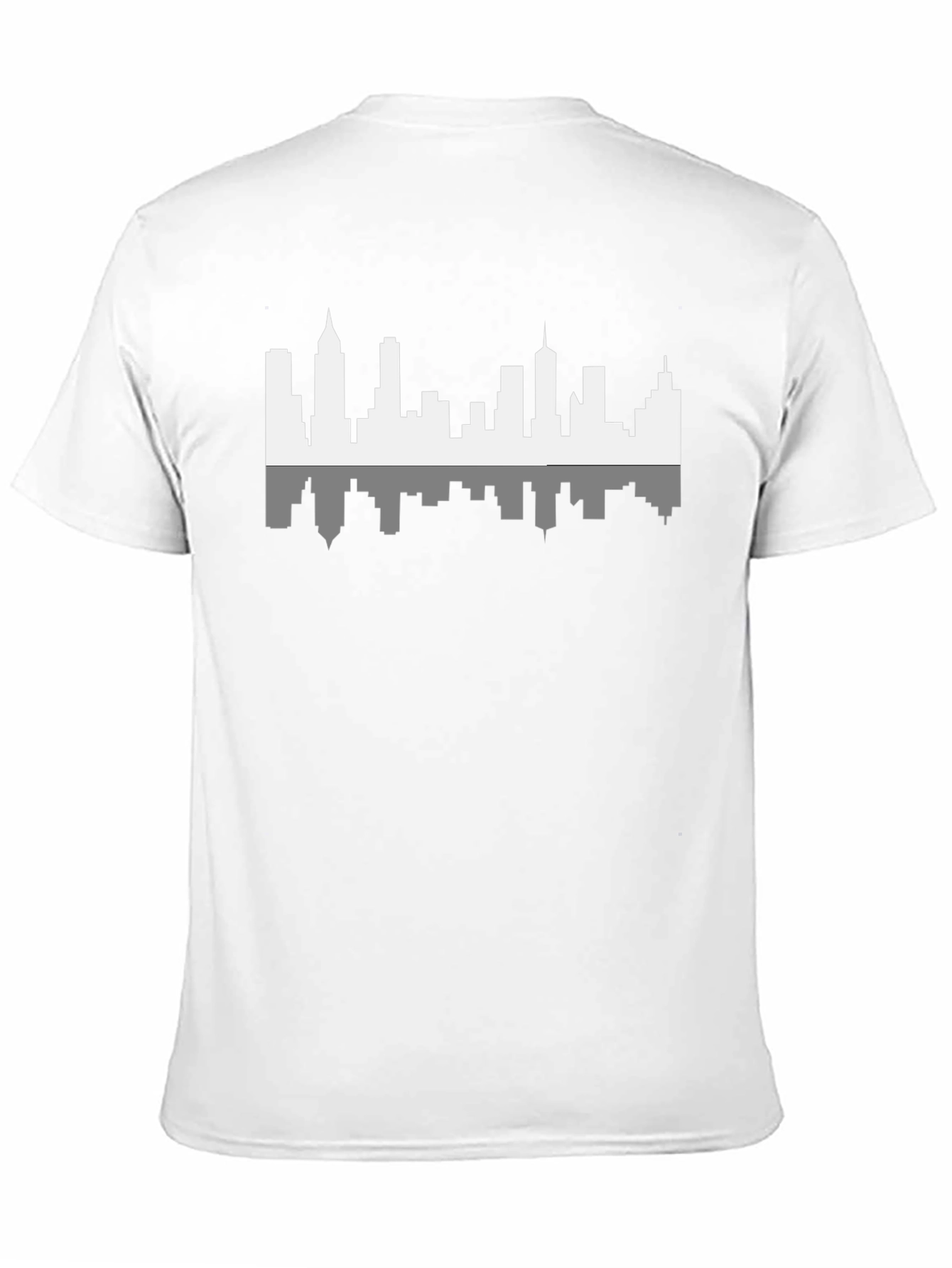 Cityscape Reflection Graphic Black T-Shirt