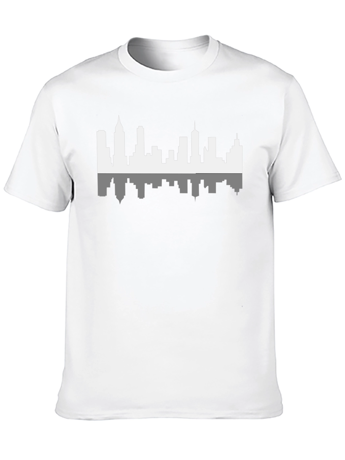 Cityscape Reflection Graphic Black T-Shirt