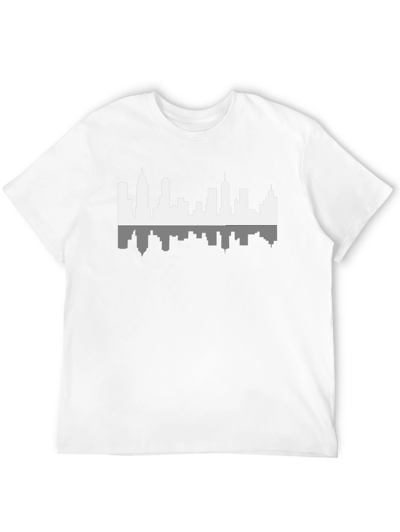 Cityscape Reflection Graphic Black T-Shirt