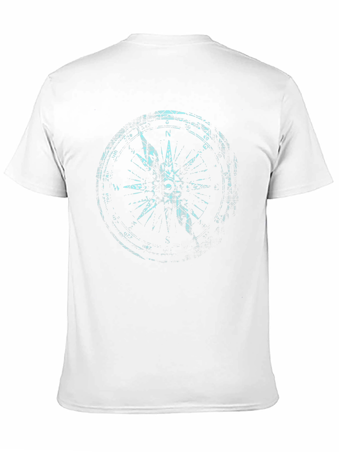 Mens Black Compass Graphic Print Tee