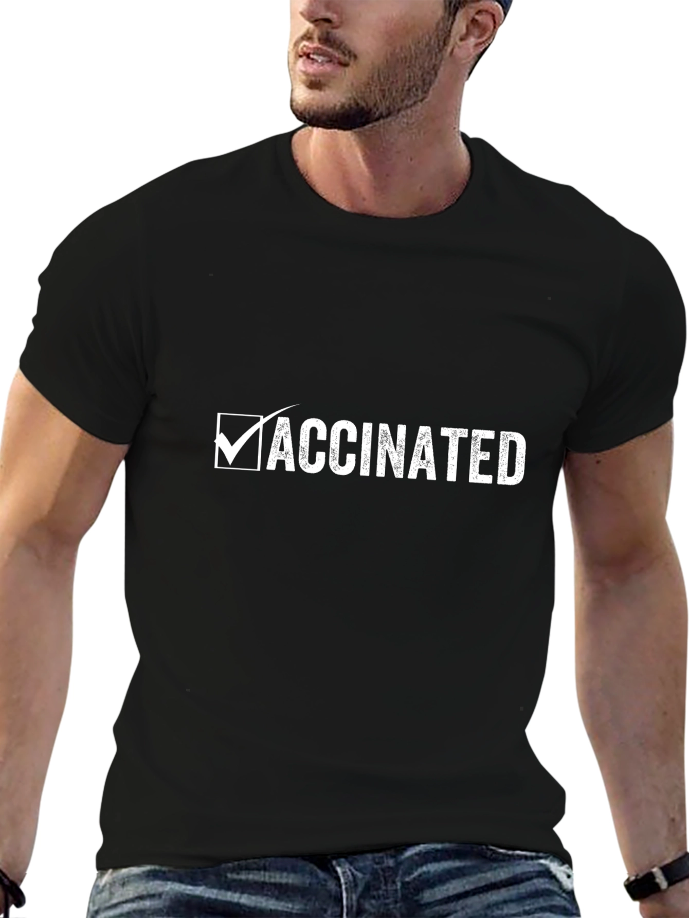 Vaccinated T-Shirt - Check Mark Design