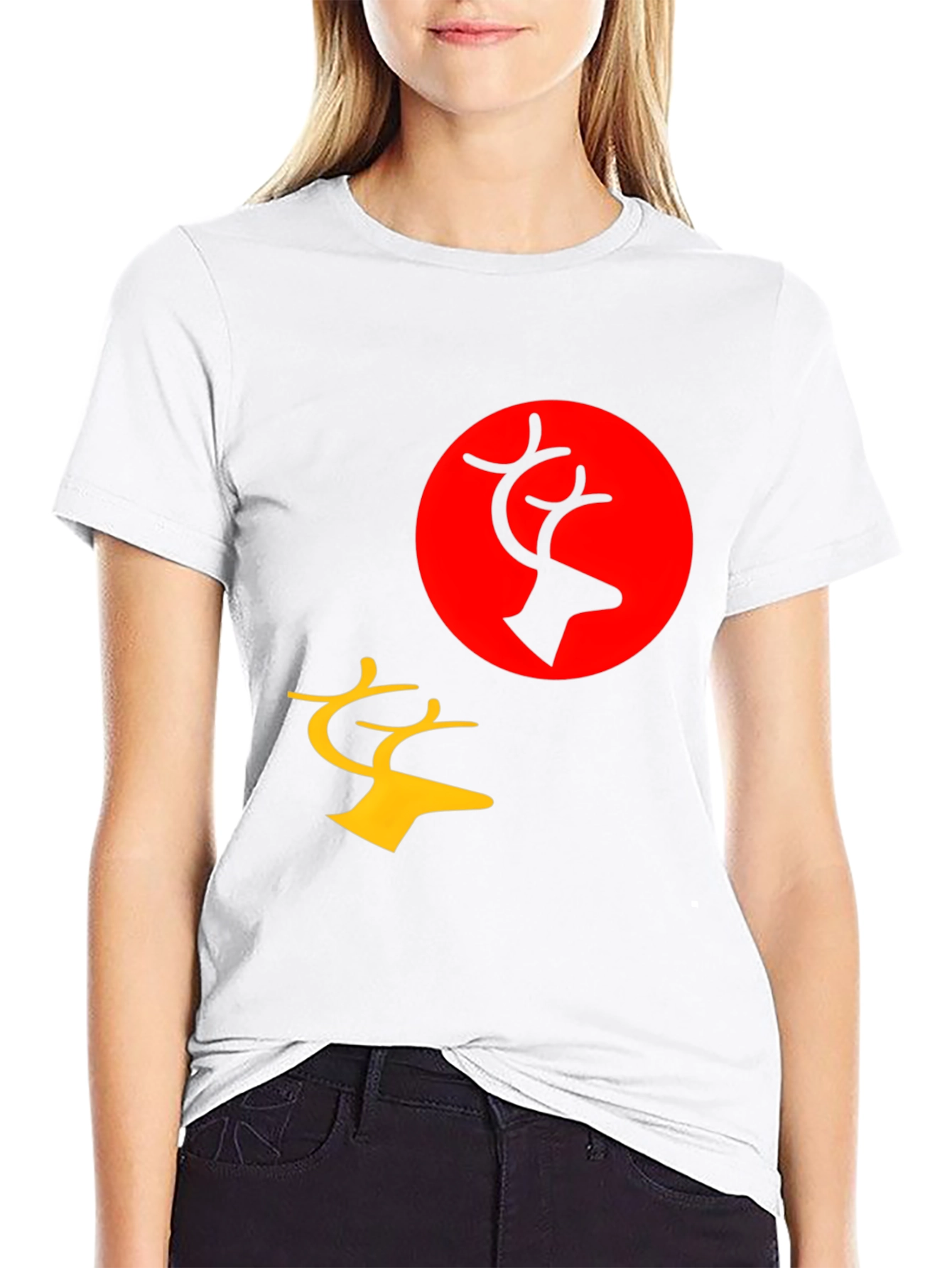Black Deer Graphic Tee - Bold and Stylish