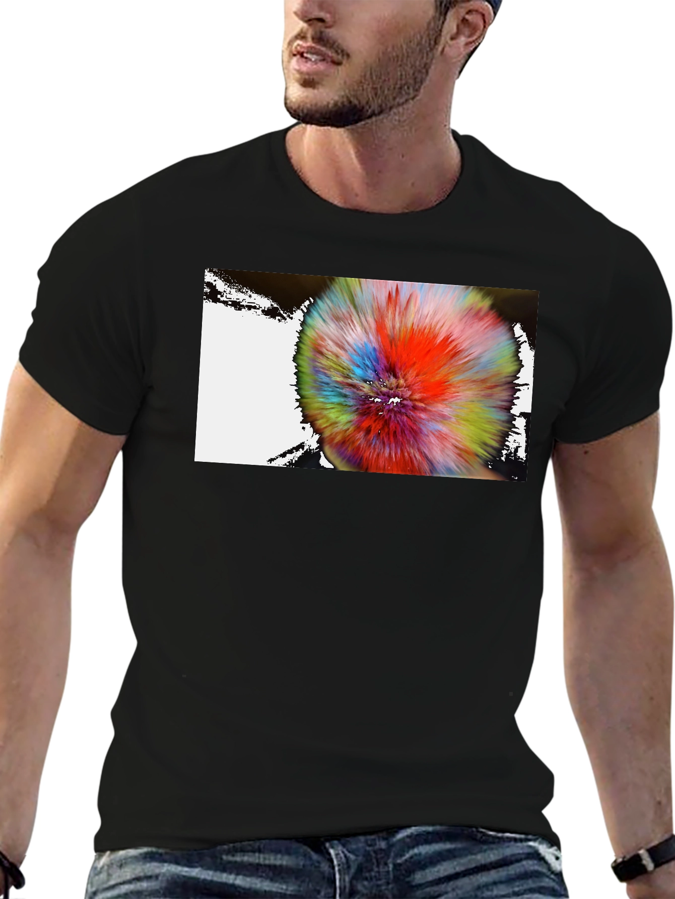 Abstract Burst Graphic Tee - Modern Art Shirt