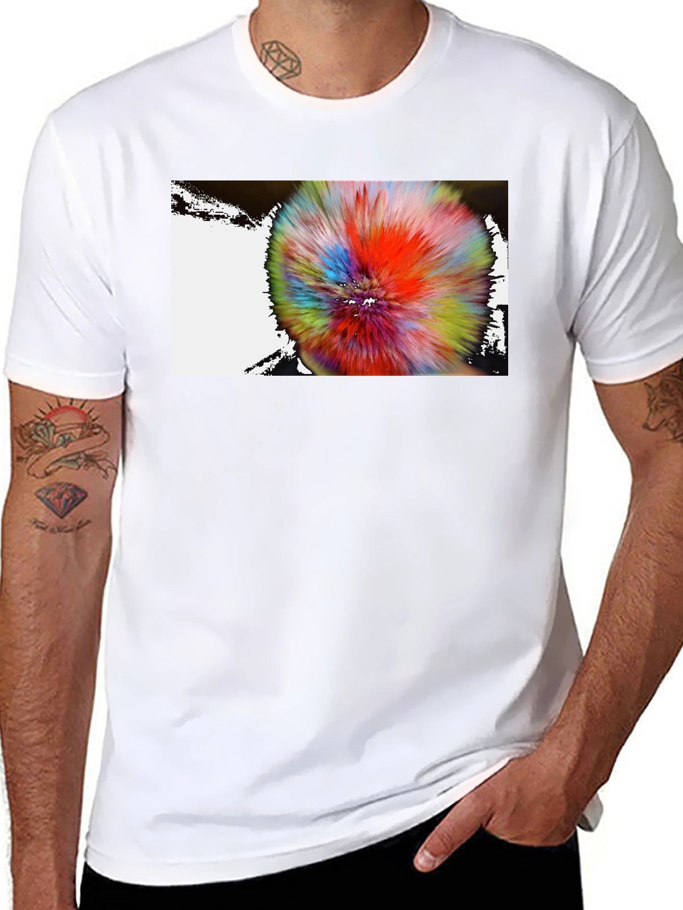 Abstract Burst Graphic Tee - Modern Art Shirt