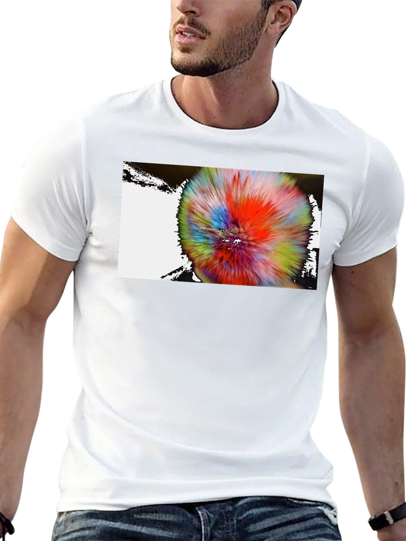 Abstract Burst Graphic Tee - Modern Art Shirt