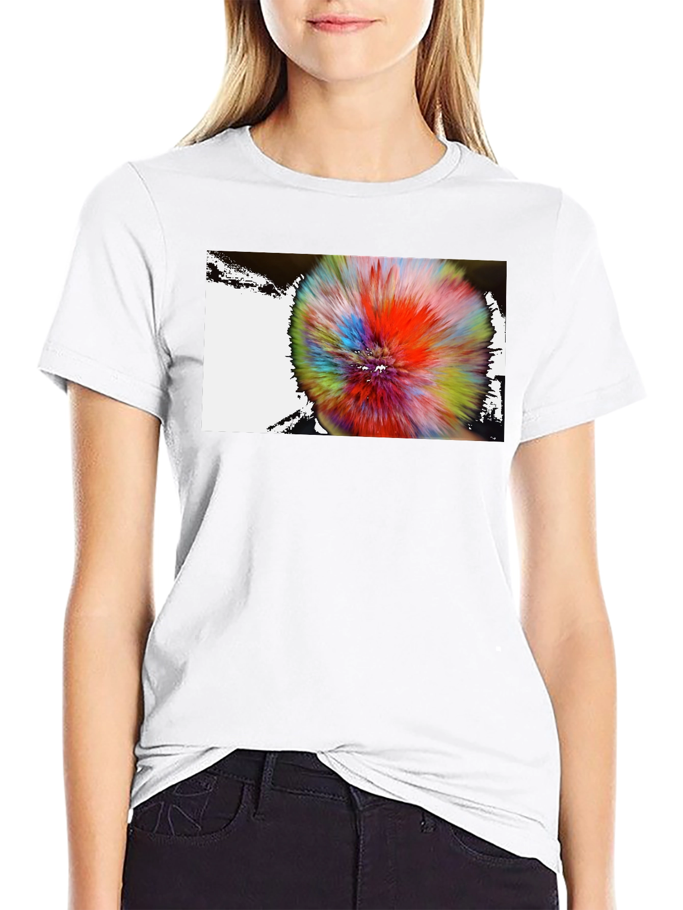 Abstract Burst Graphic Tee - Modern Art Shirt