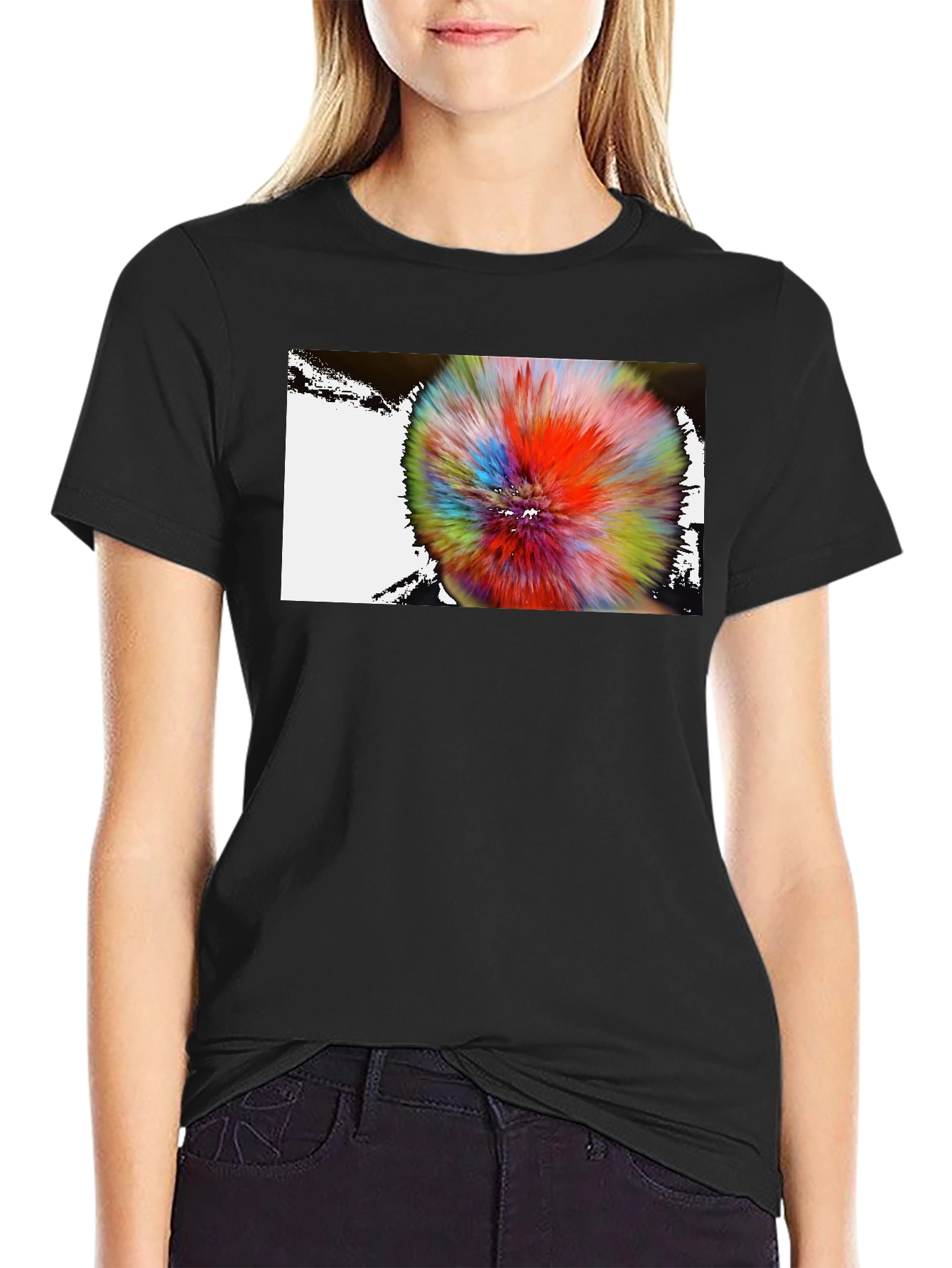 Abstract Burst Graphic Tee - Modern Art Shirt