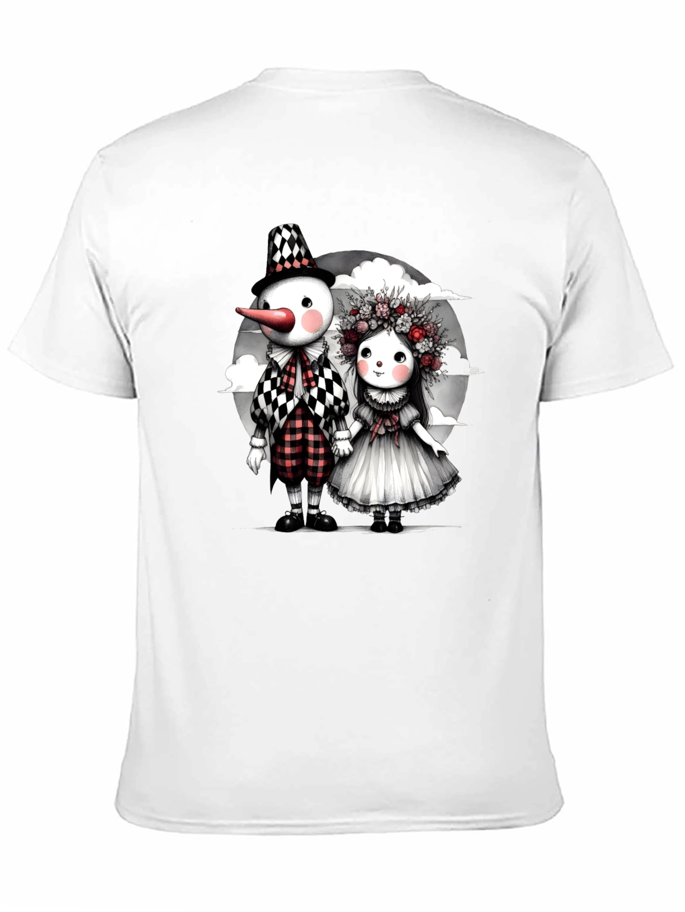 Whimsical Dolls Graphic Tee - Black