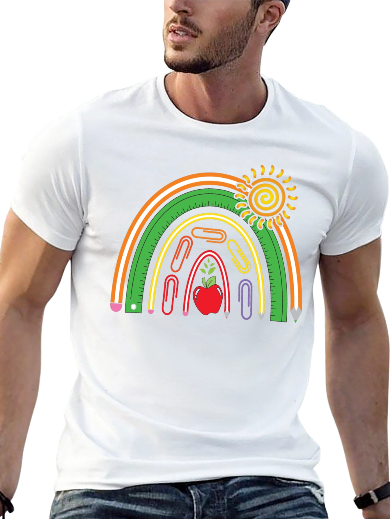 Teacher Rainbow Graphic T-Shirt