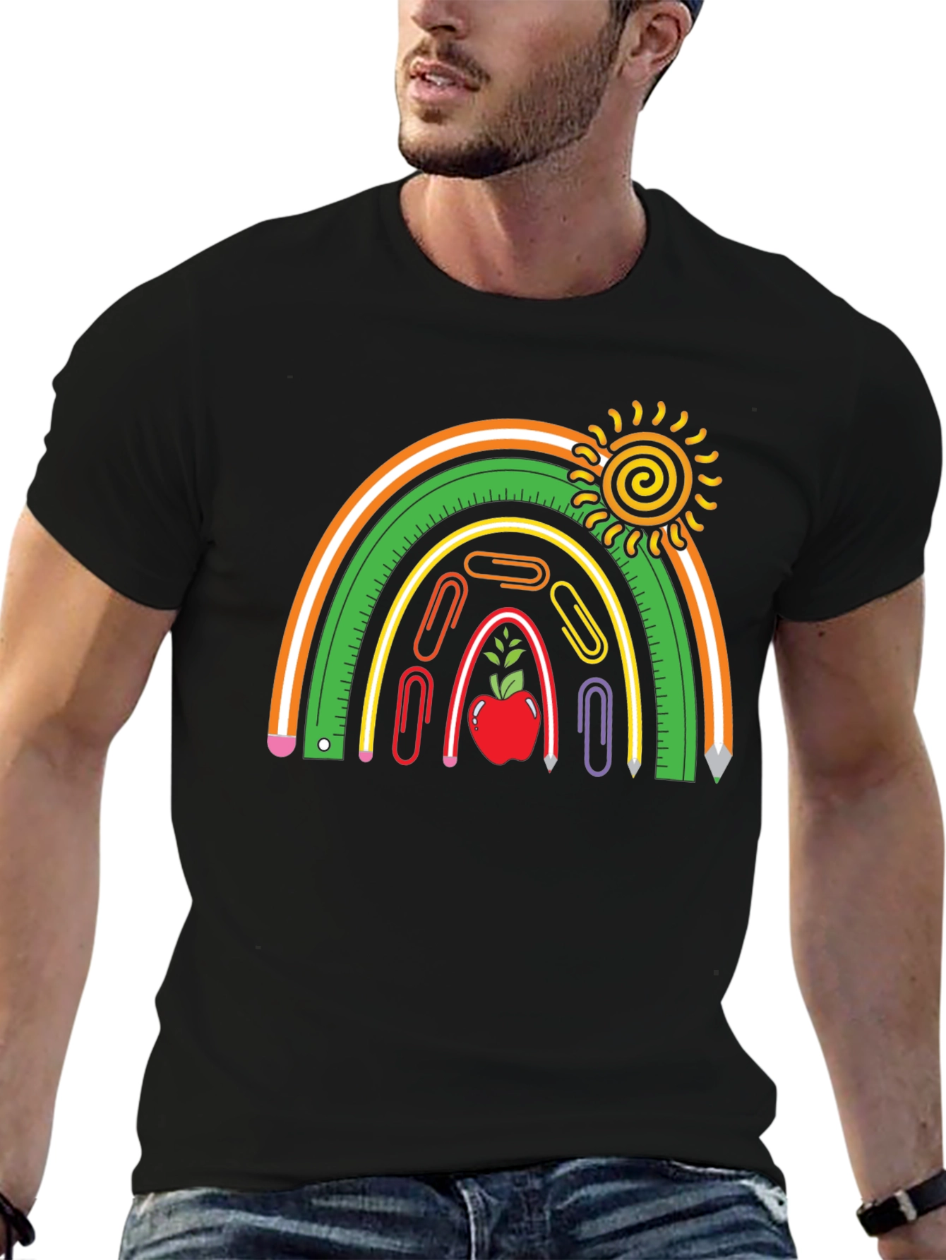 Teacher Rainbow Graphic T-Shirt