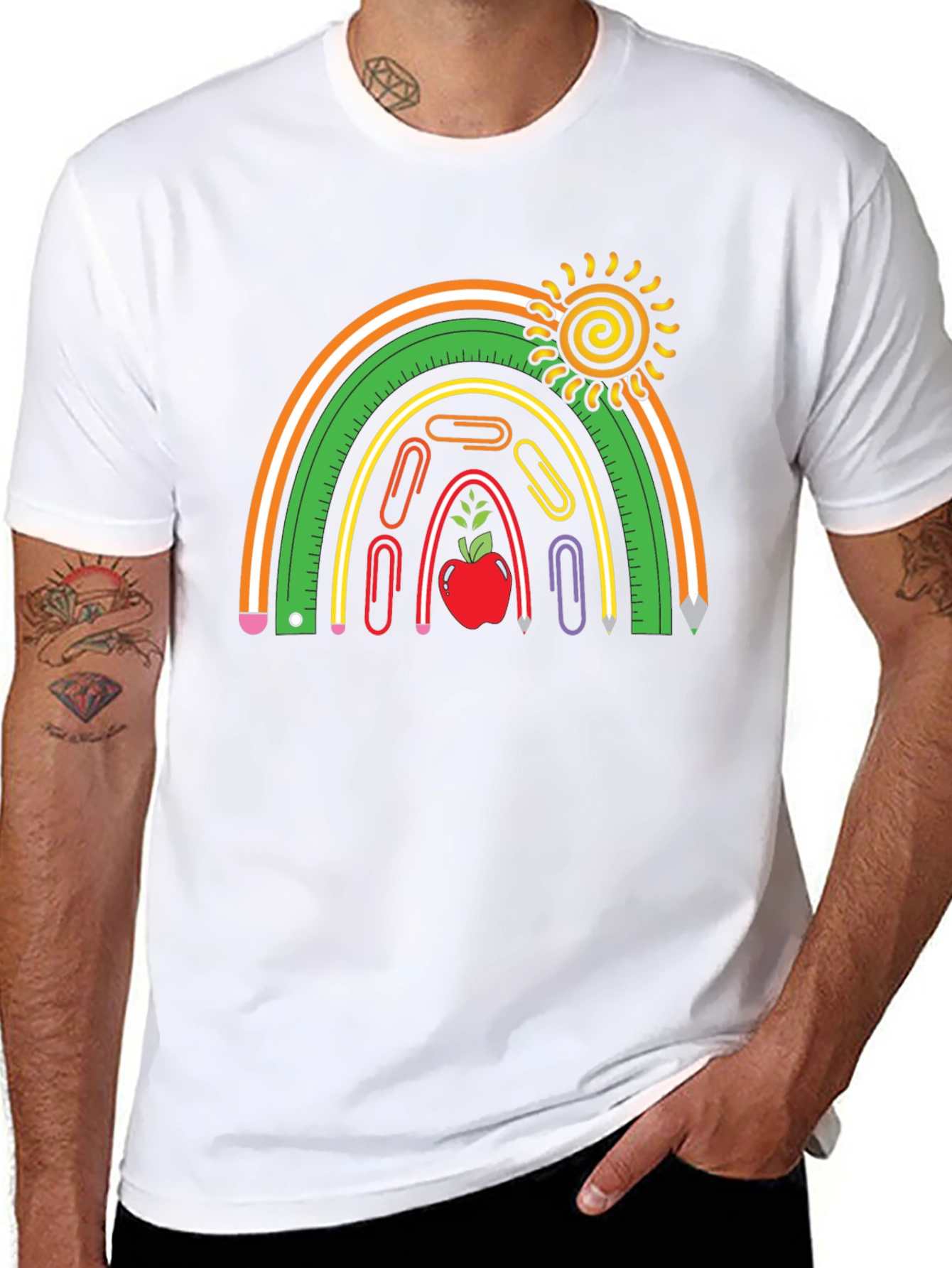 Teacher Rainbow Graphic T-Shirt
