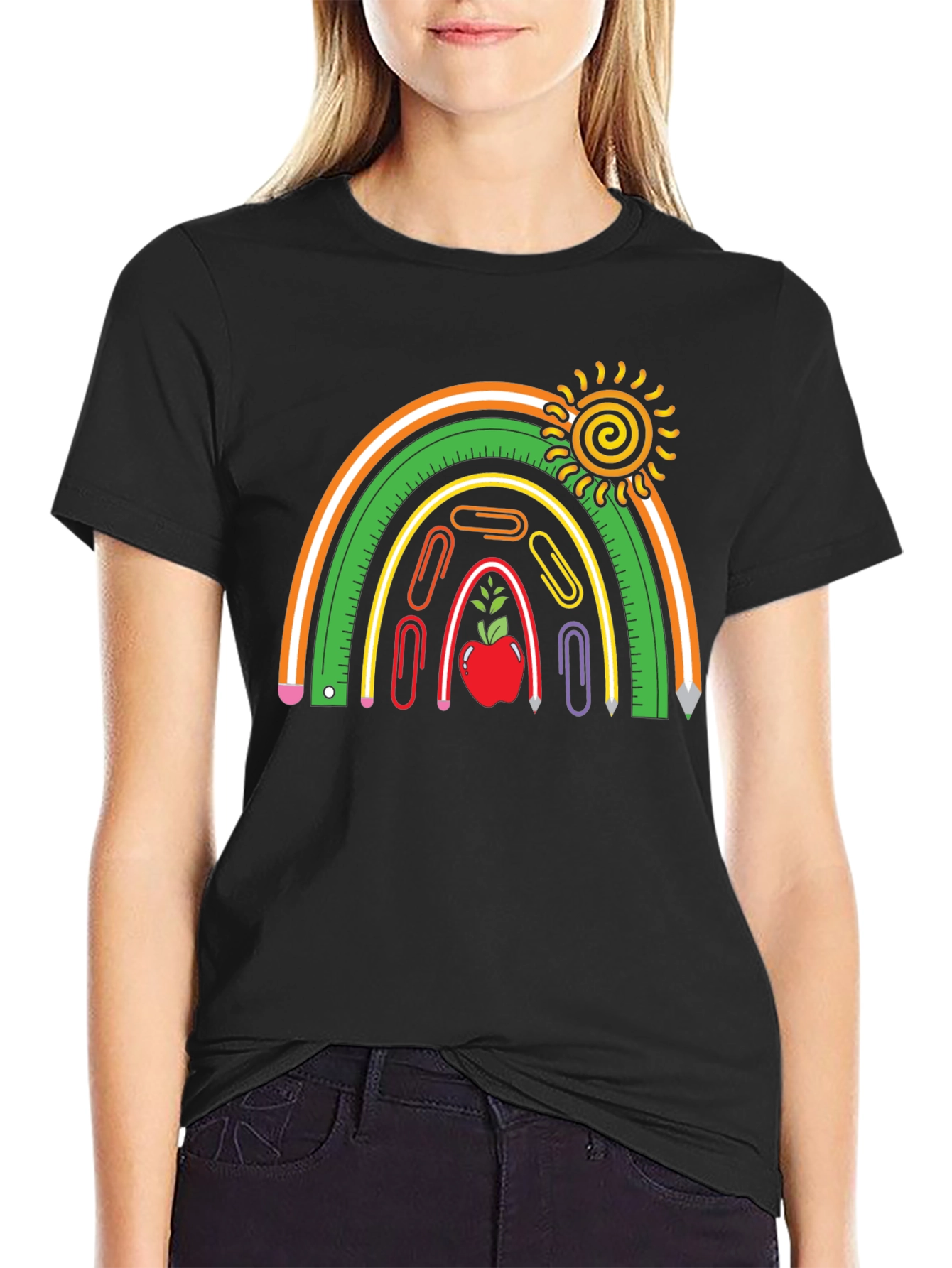 Teacher Rainbow Graphic T-Shirt