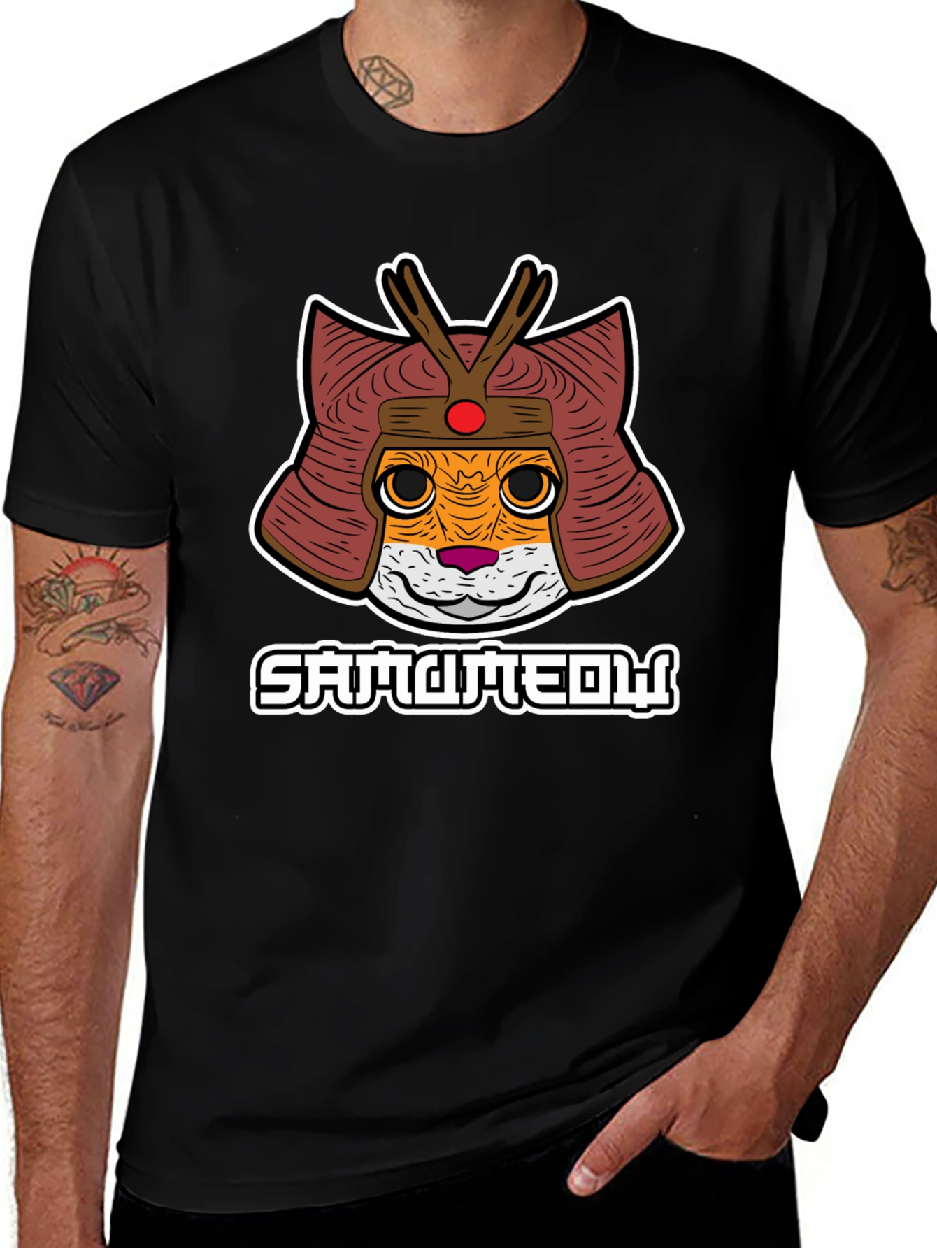 Samurameow T-Shirt: Cat Samurai