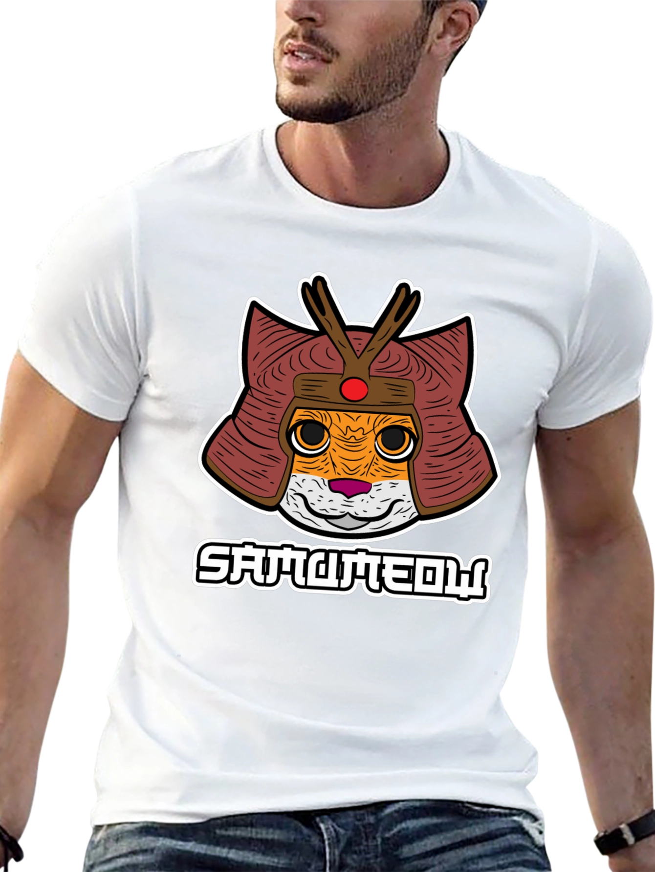 Samurameow T-Shirt: Cat Samurai