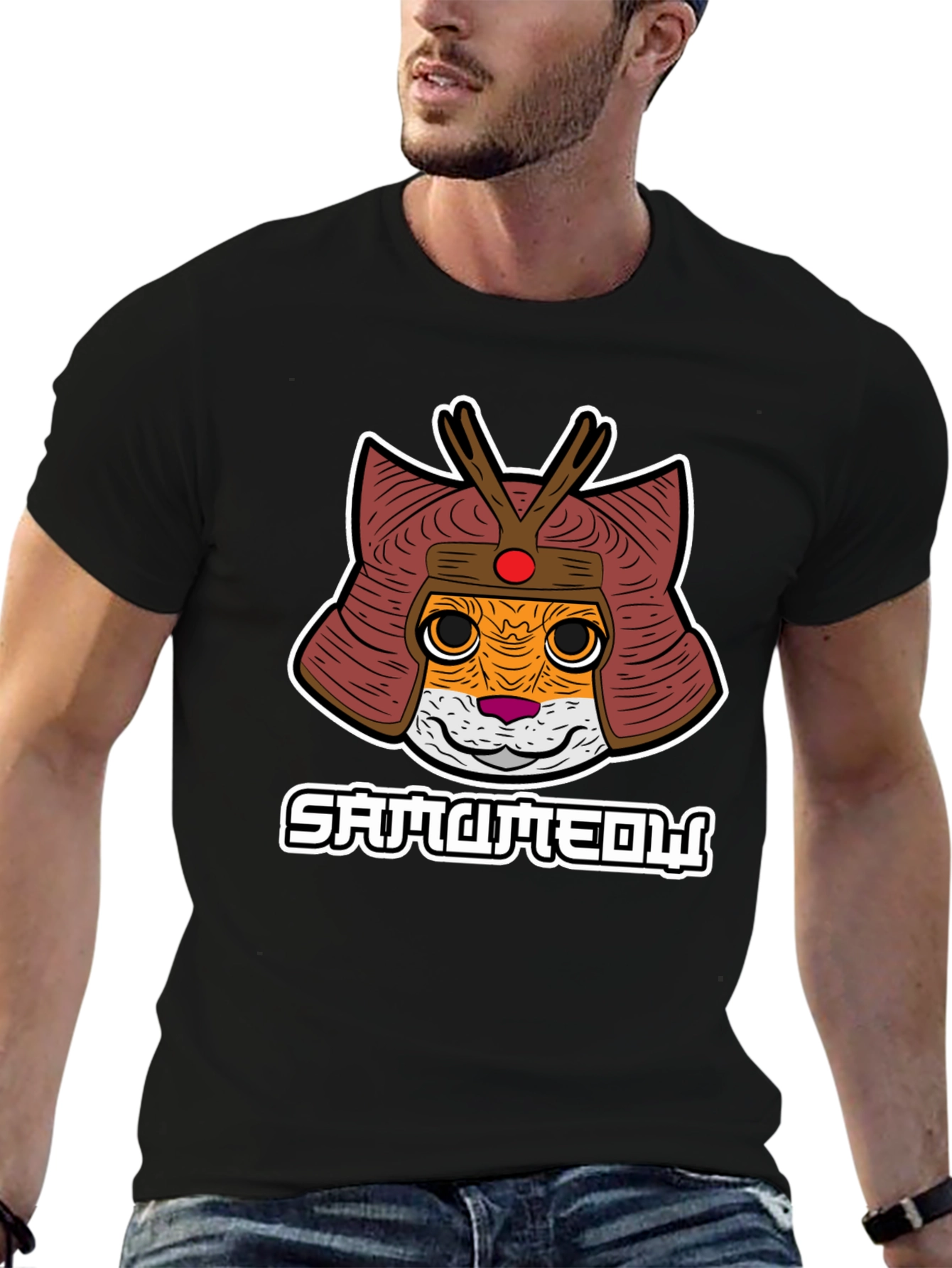 Samurameow T-Shirt: Cat Samurai