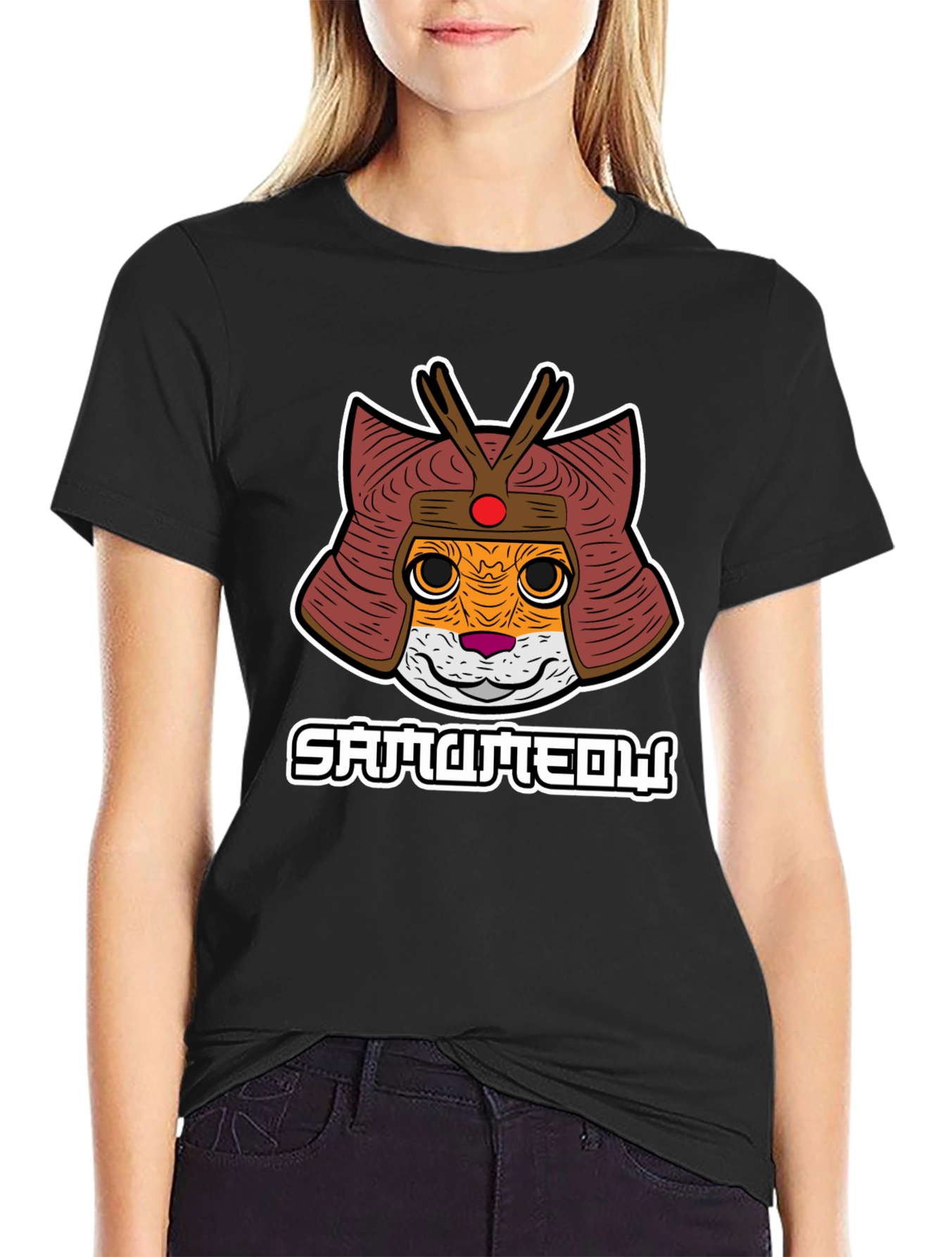 Samurameow T-Shirt: Cat Samurai
