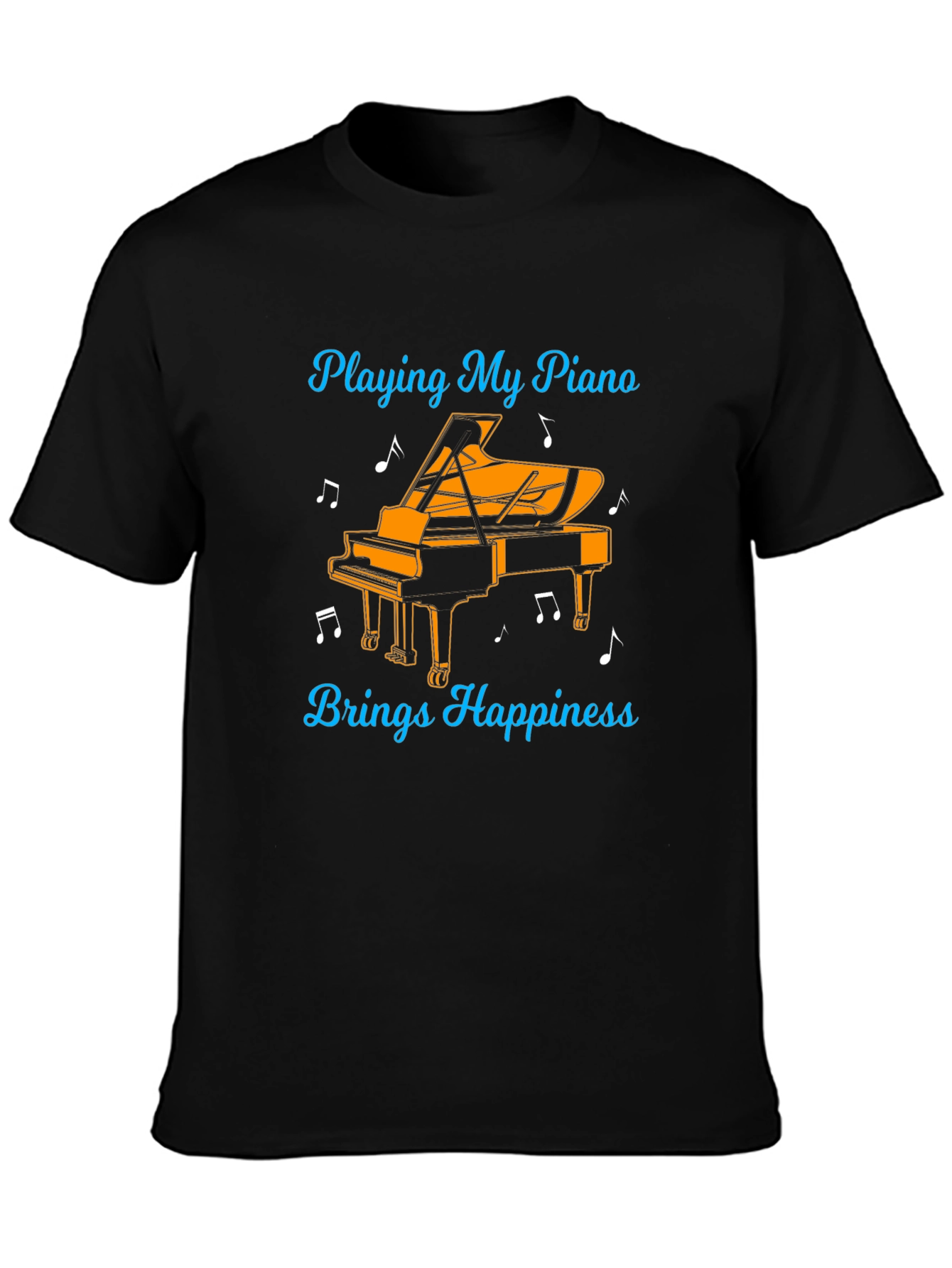 Piano Happiness Black Graphic Tee