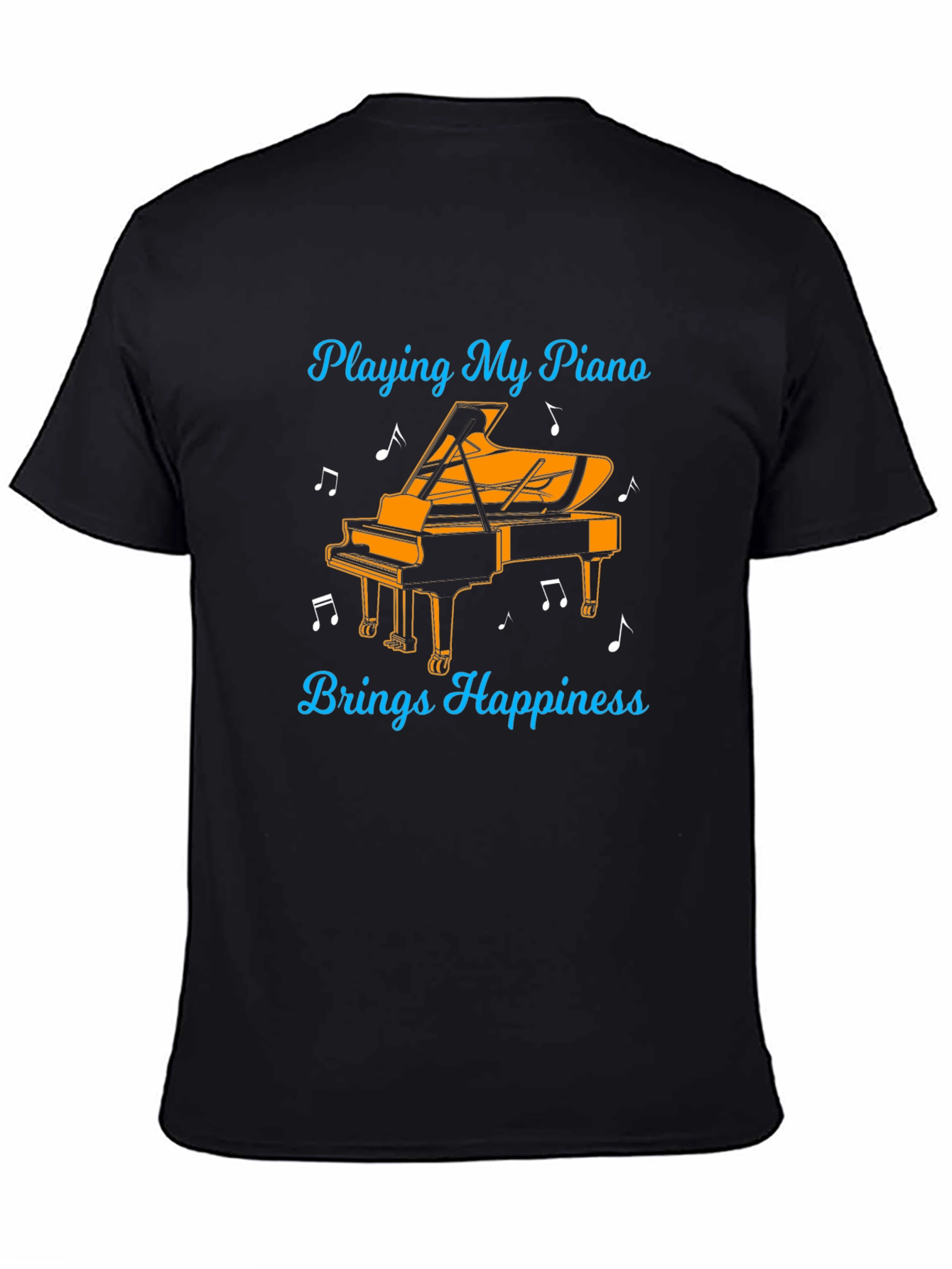 Piano Happiness Black Graphic Tee