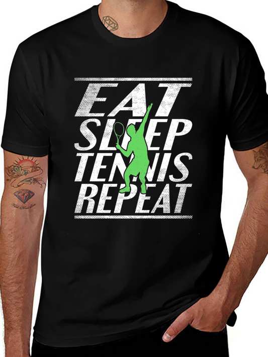 Eat Sleep Tennis Repeat Graphic Tee