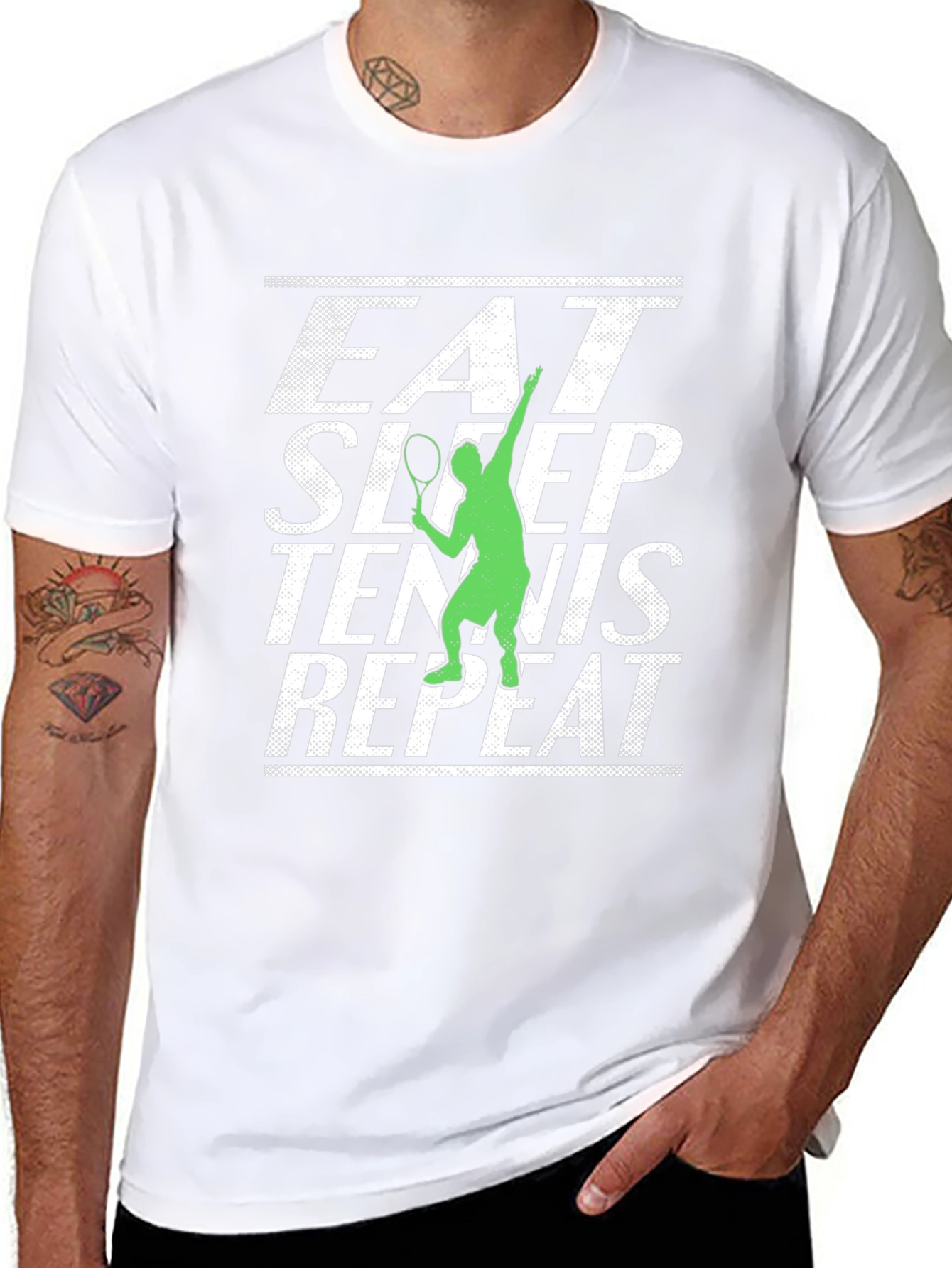 Eat Sleep Tennis Repeat Graphic Tee