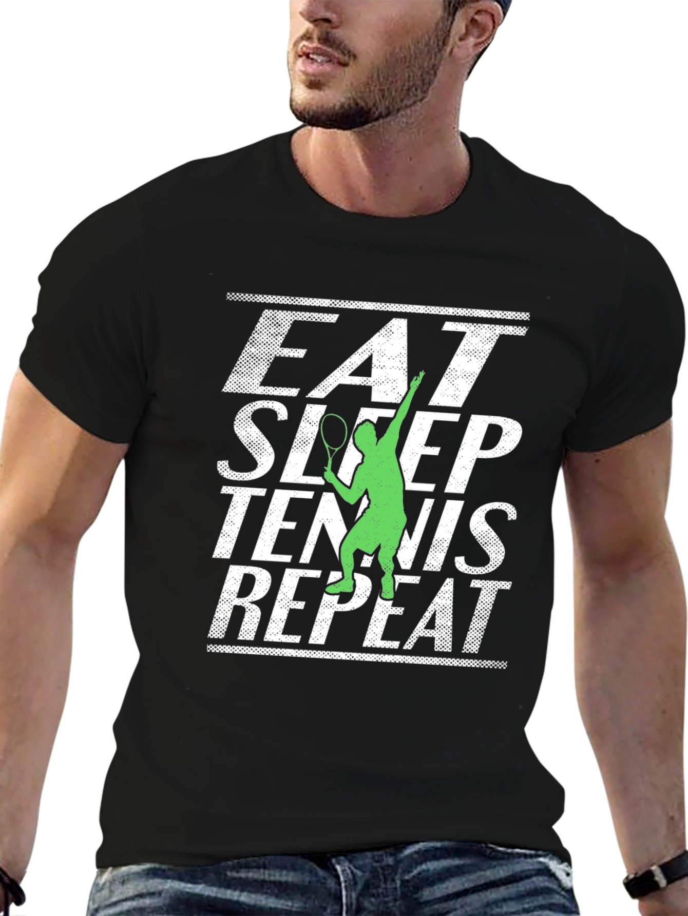 Eat Sleep Tennis Repeat Graphic Tee