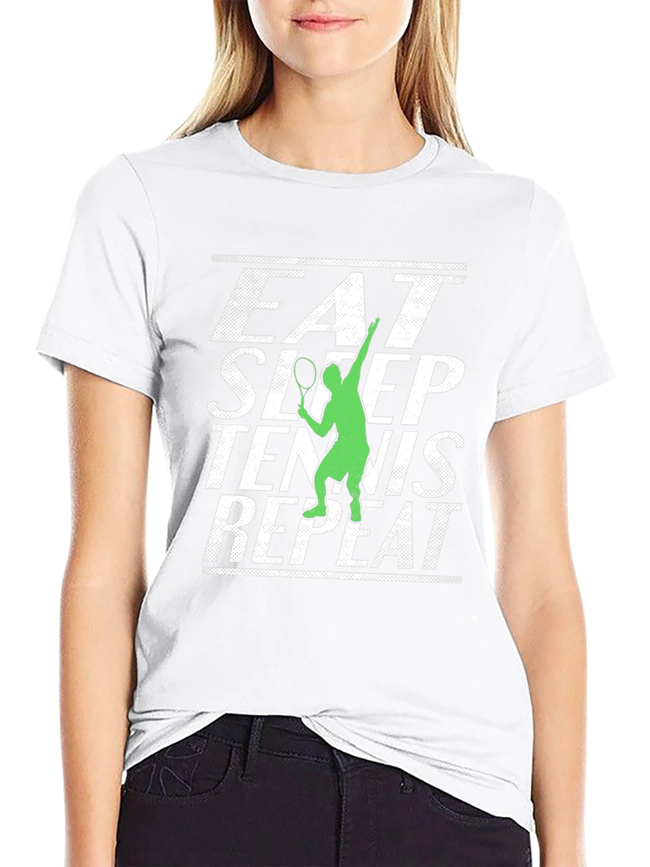 Eat Sleep Tennis Repeat Graphic Tee