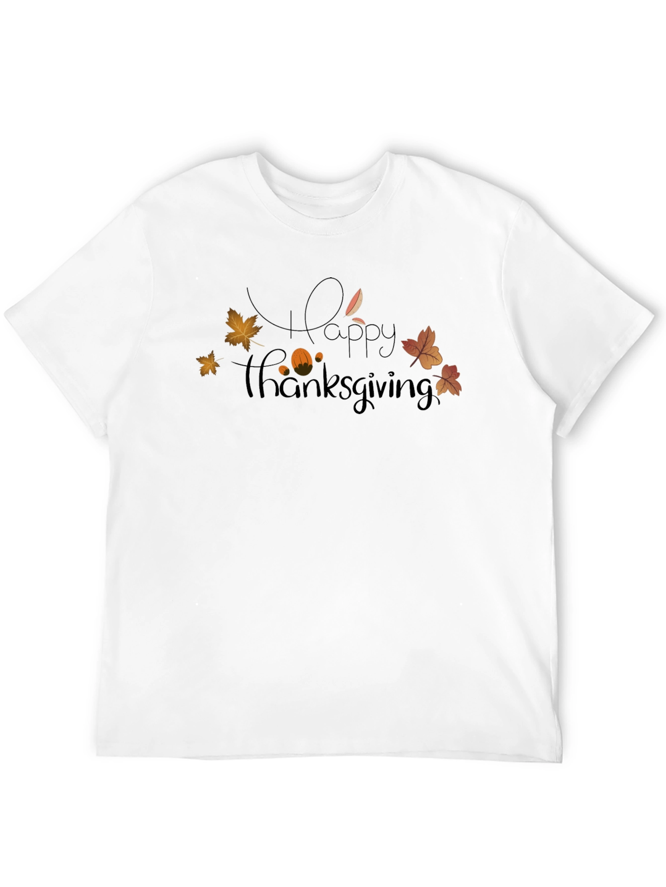 Happy Thanksgiving Graphic Tee - Black
